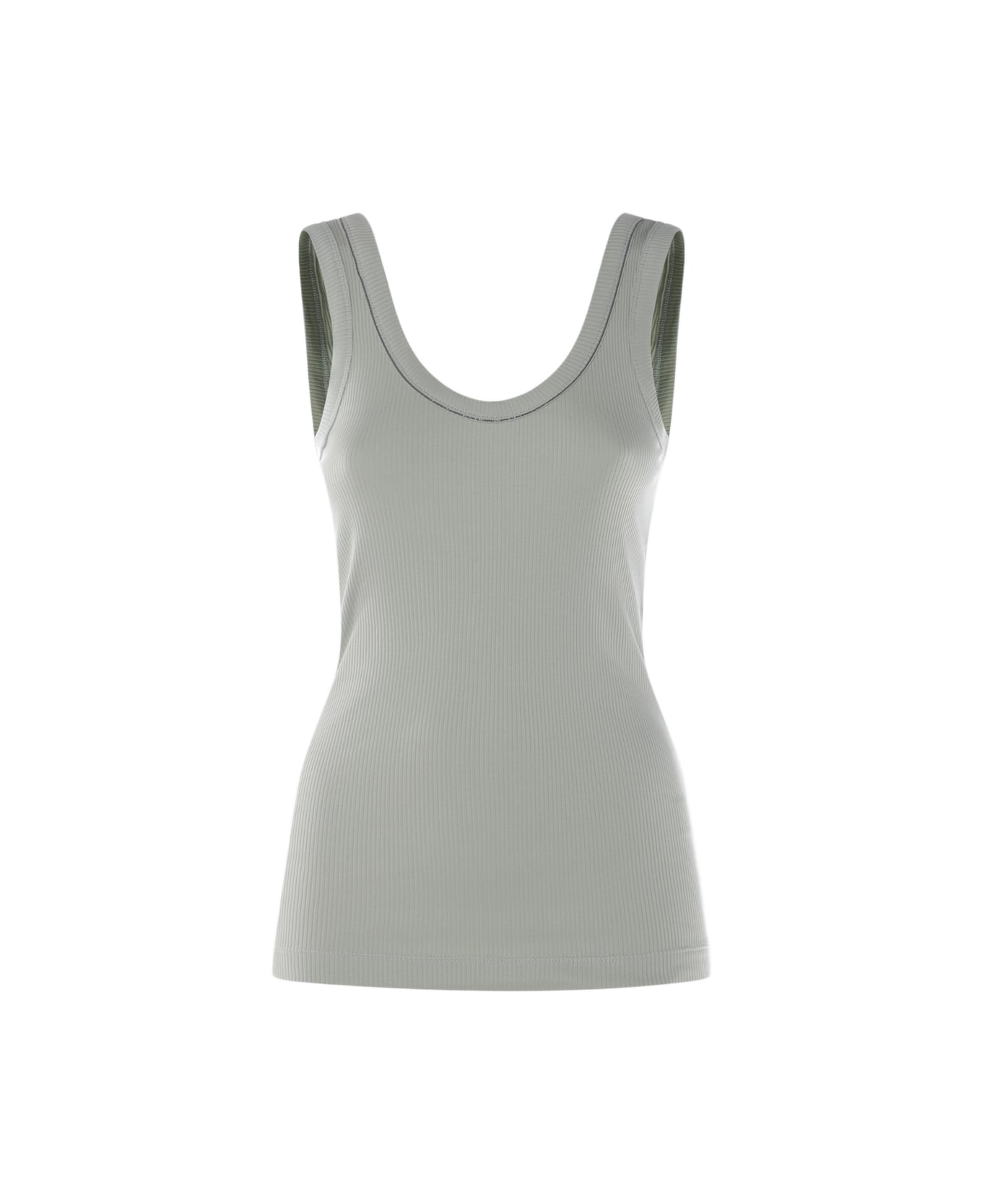 Brunello Cucinelli Green Cotton Top