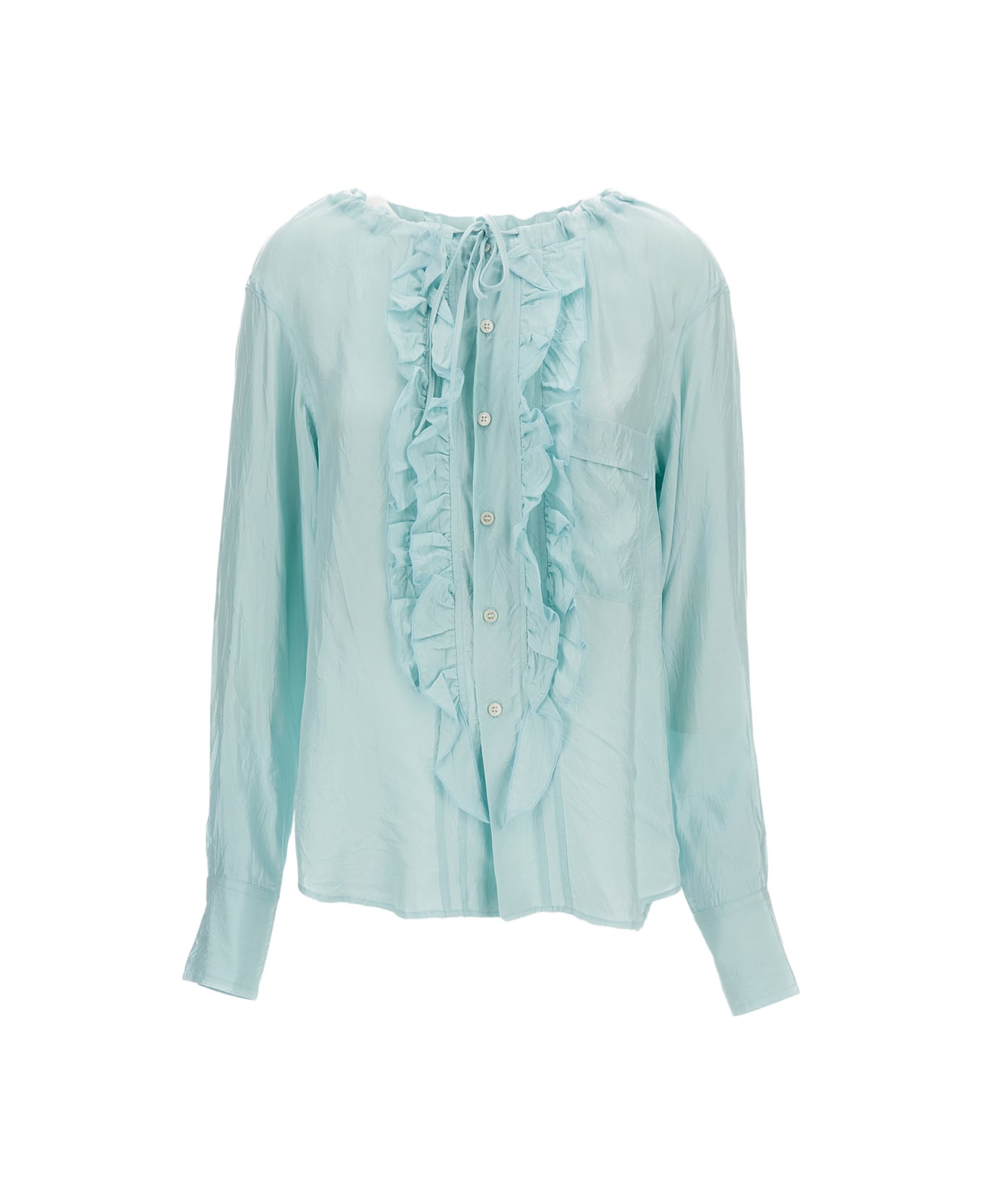 Plan C Rouches Shirt - Clear Blue