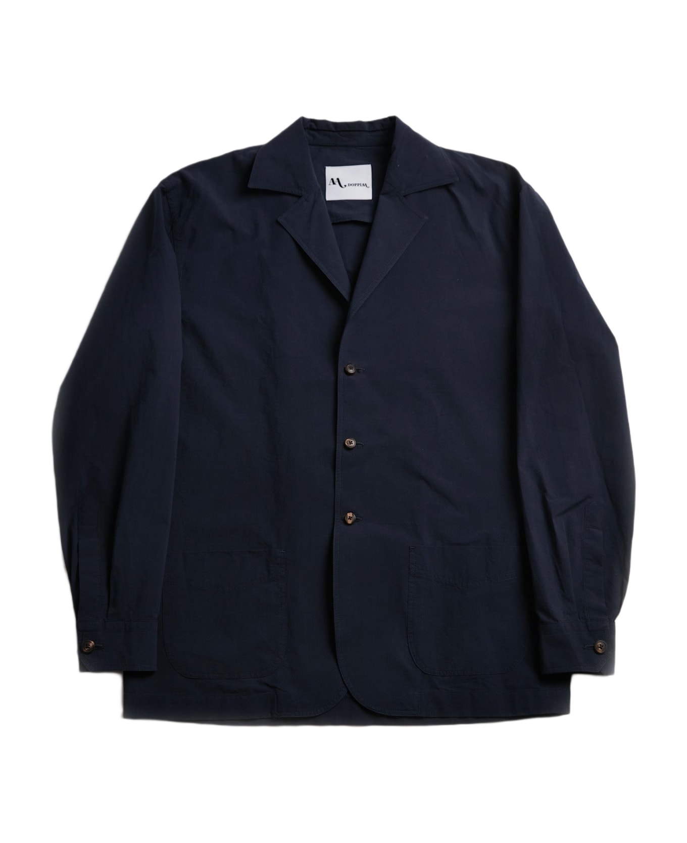 doppiaa Aabigail Unlined Blue Shirt-jacket