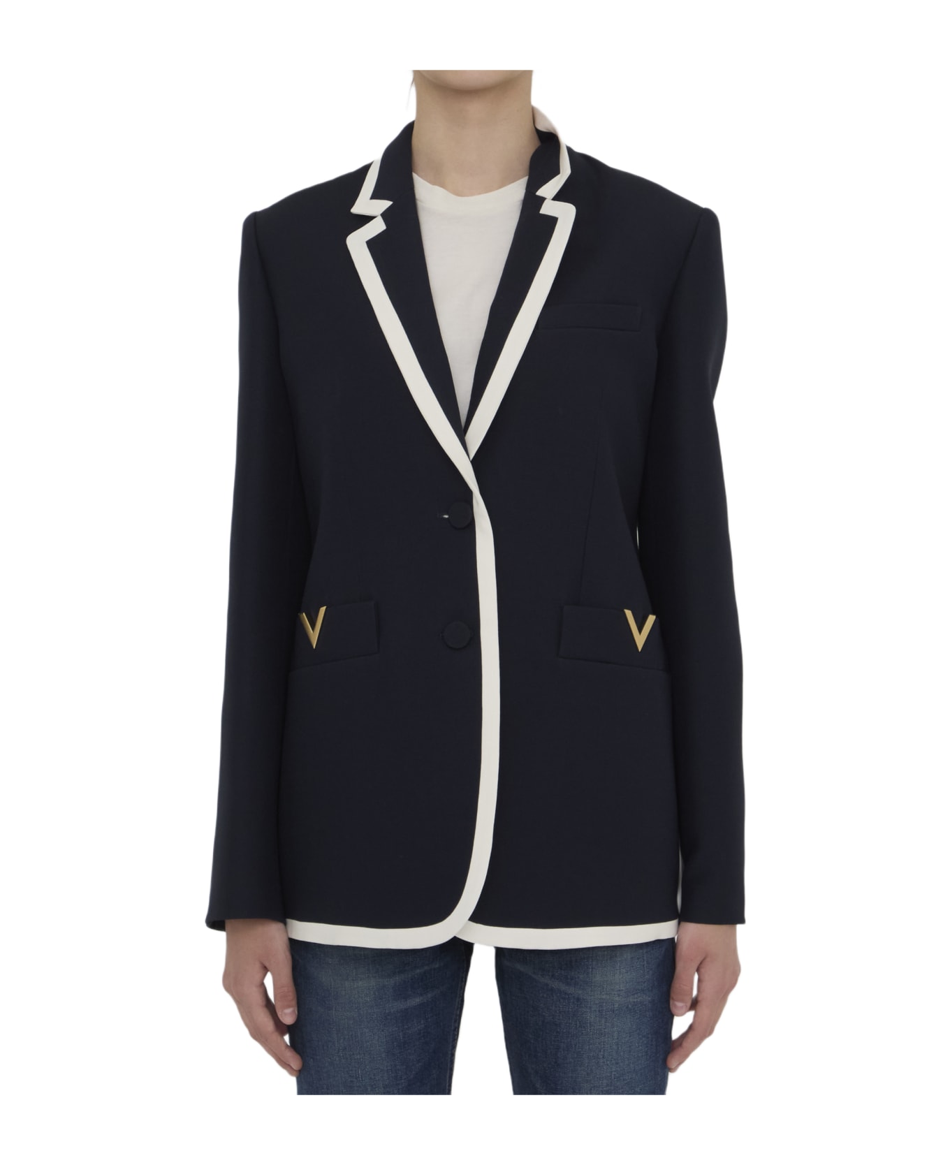 Valentino Garavani Crepe Couture Jacket - BLACK