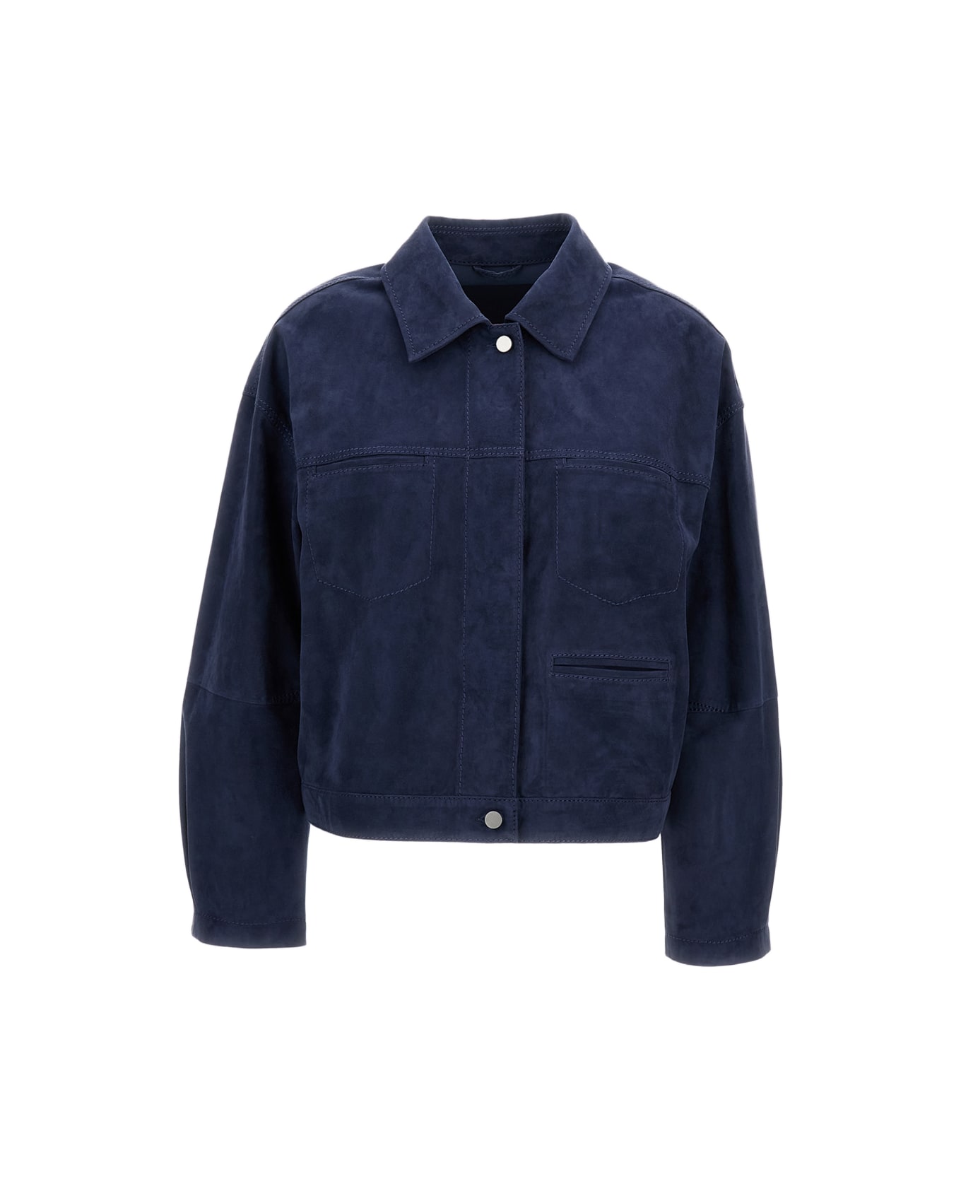 Desa 1972 Leather Jeans Inspired Jacket - Blue