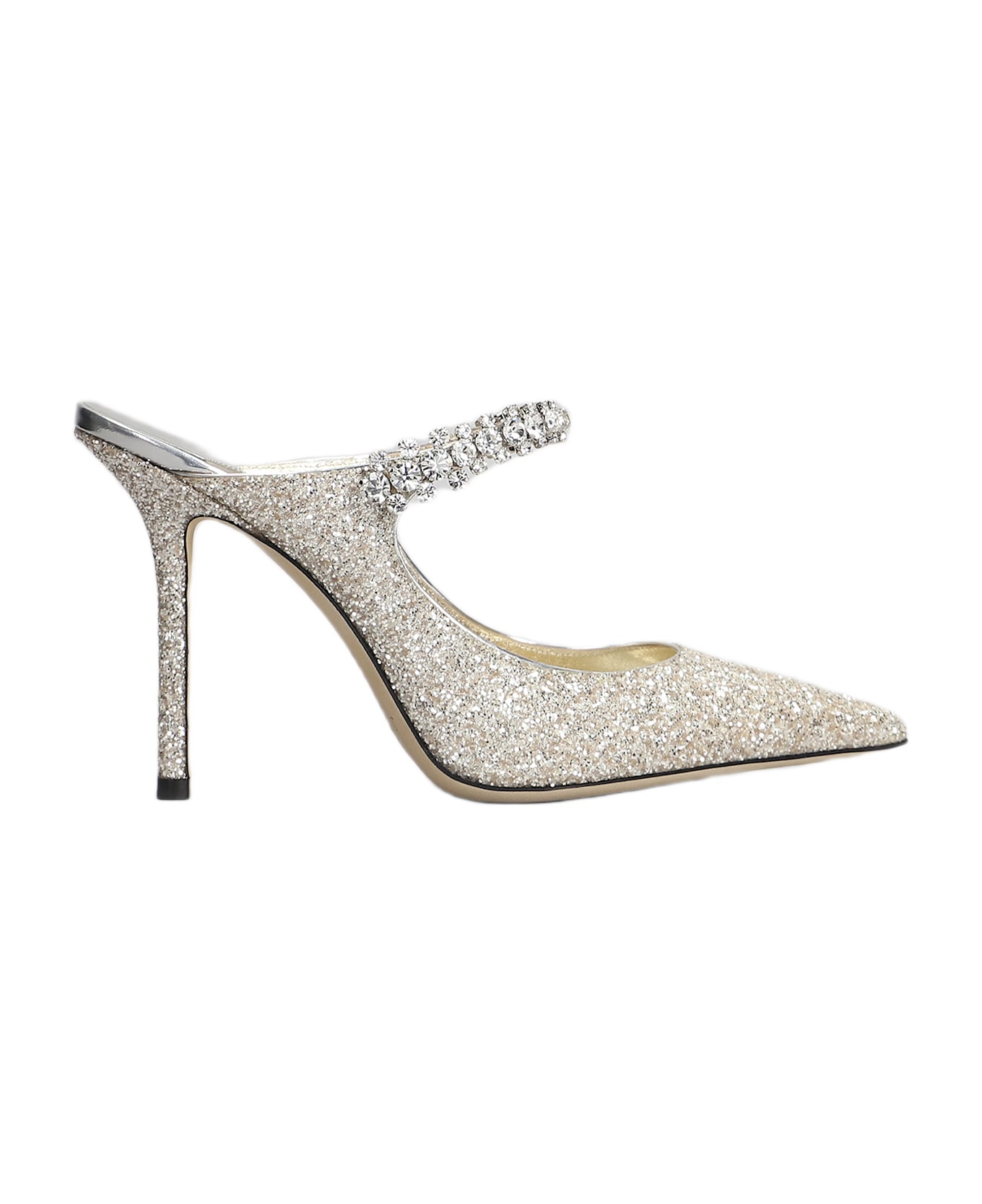 Jimmy Choo Bing 100 Pumps In Gold Glitter - gold
