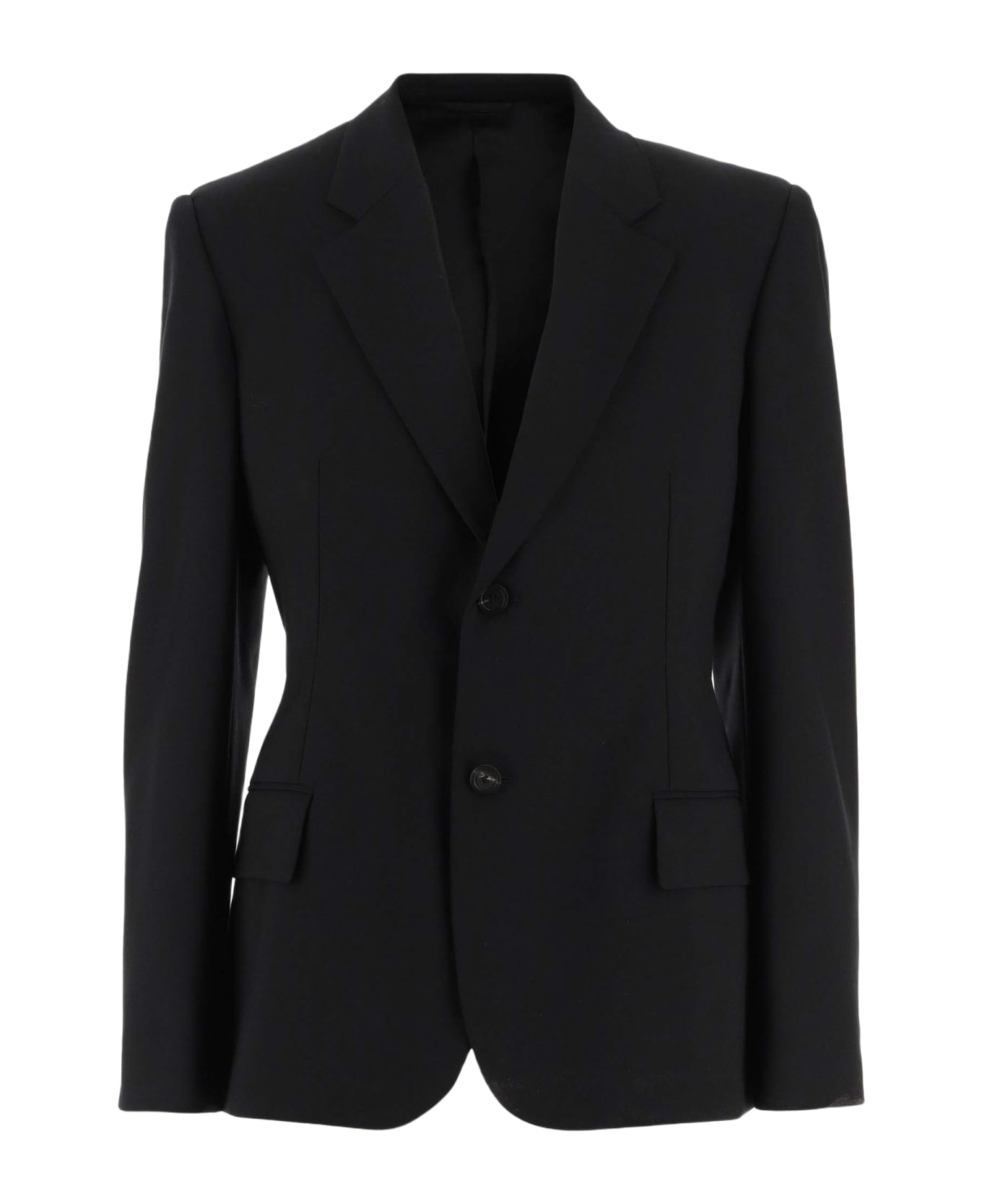 Balenciaga Single-breasted Cotton Blazer - Black