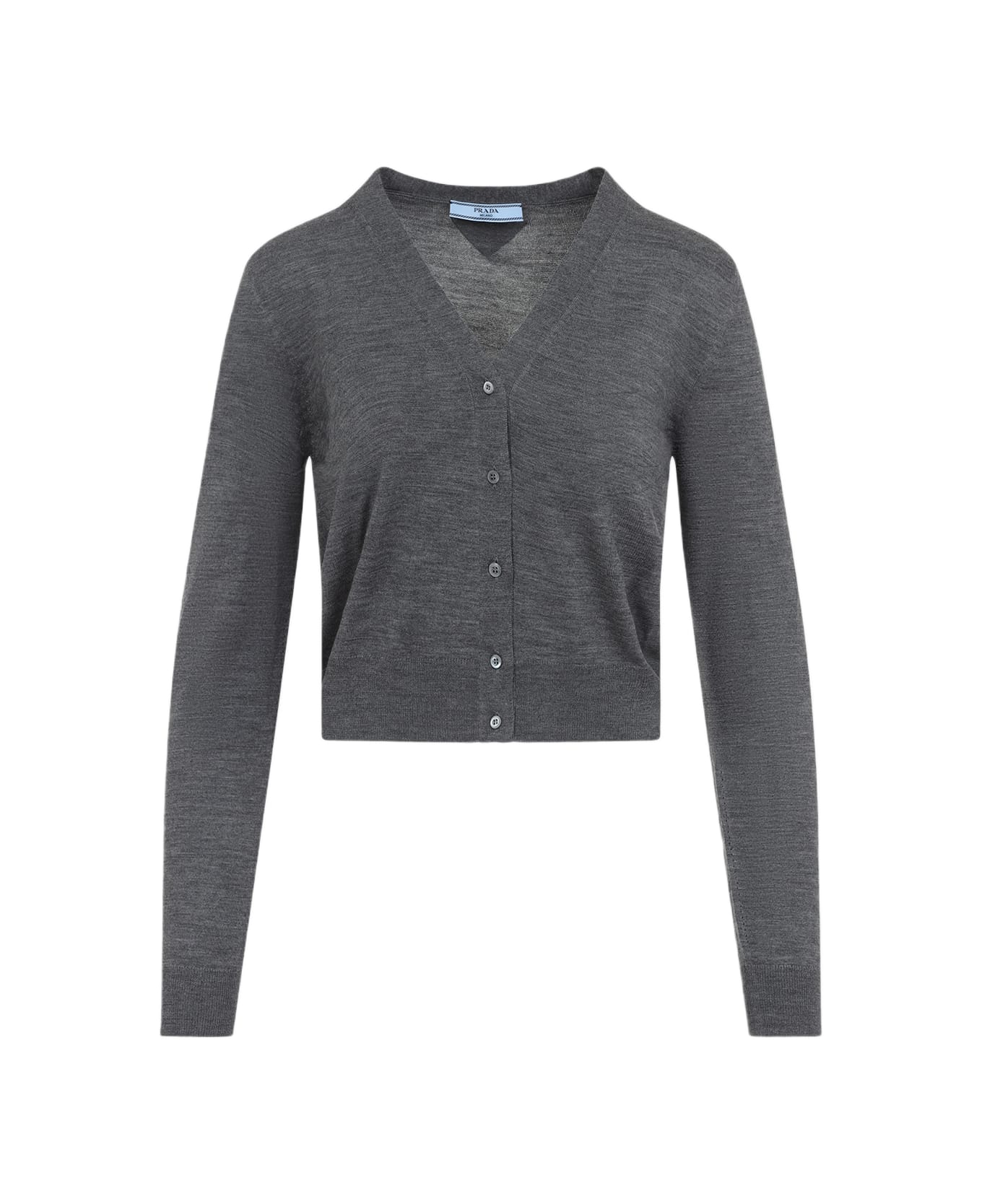 Prada Virgin Wool Cardigan - Ardesia