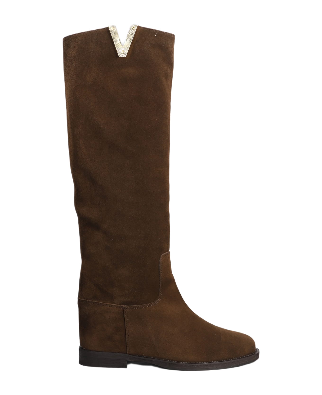 Via Roma 15 In Brown Suede - brown