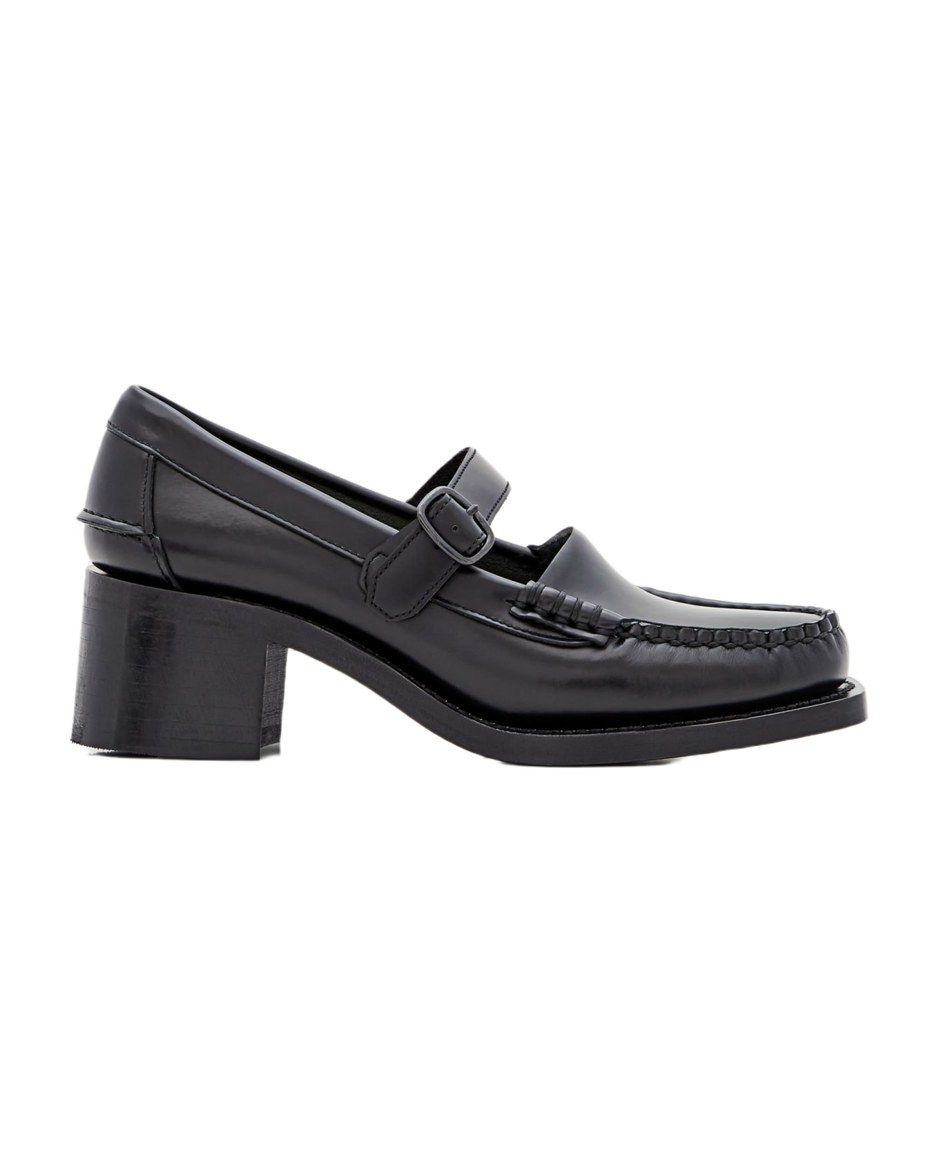Hereu 50mm Blanquer Leather Mary Jane Loafers - Black
