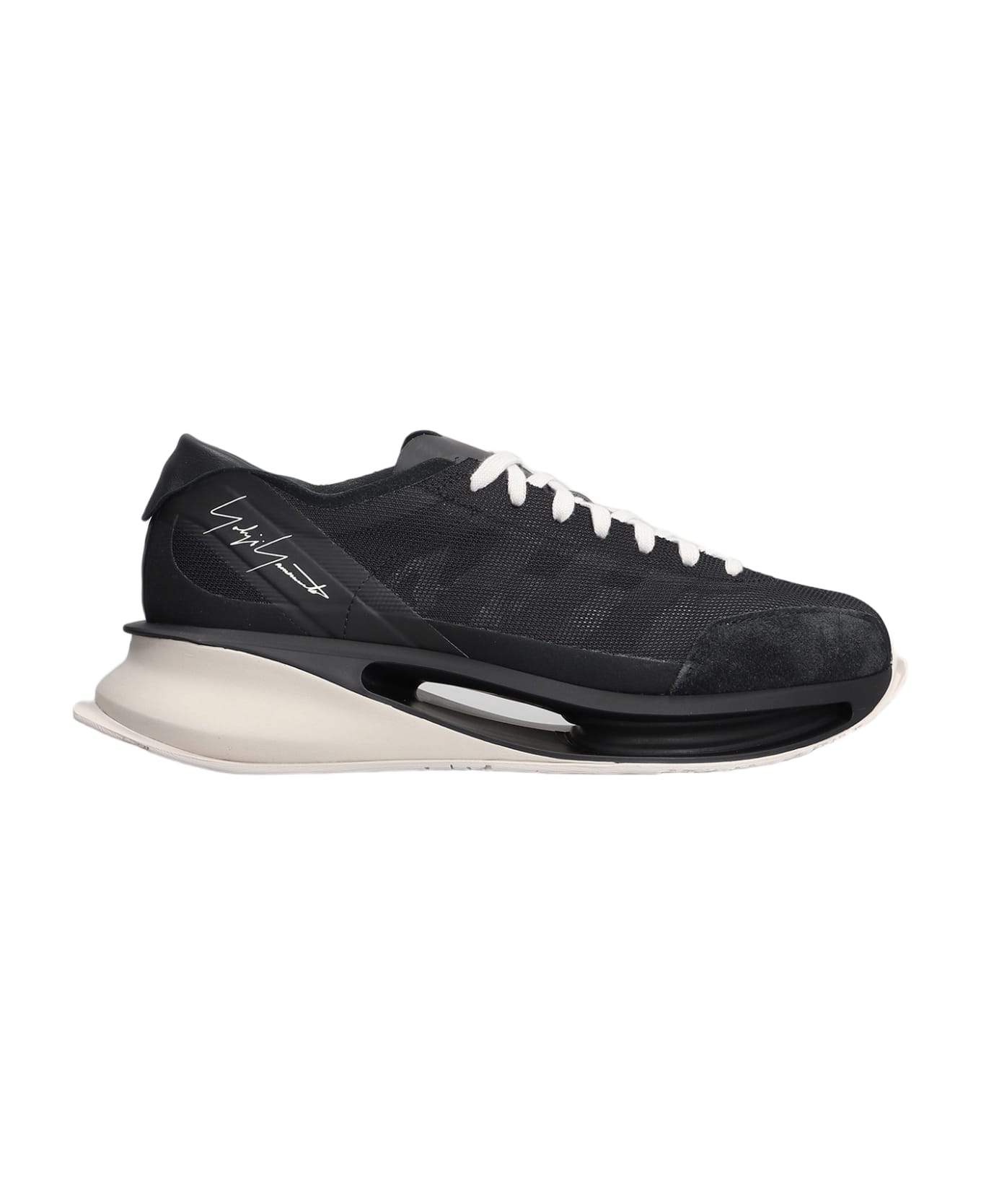 Y-3 S Gendo Run Sneakers In Black Suede And Fabric - BLACK
