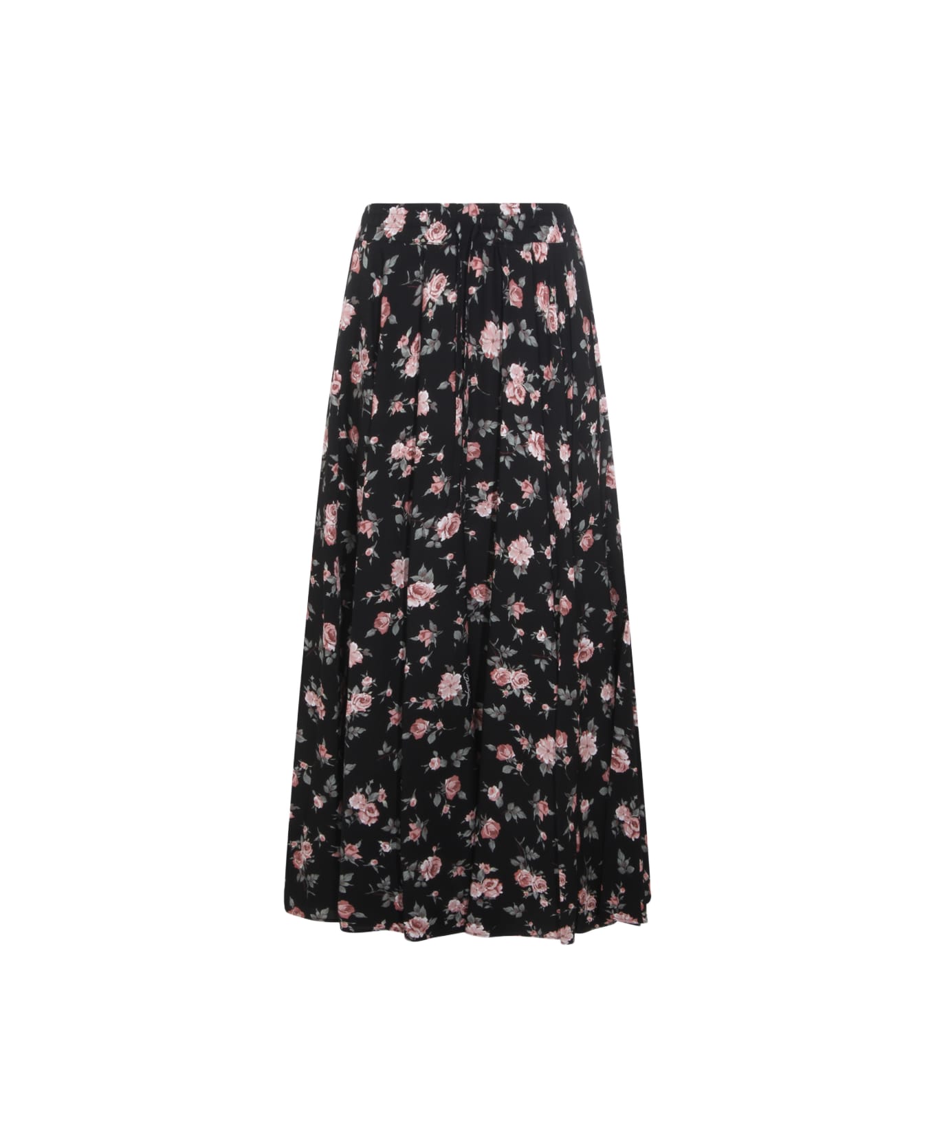 Dolce & Gabbana Black Silk Skirt - FIORI F.DO NERO