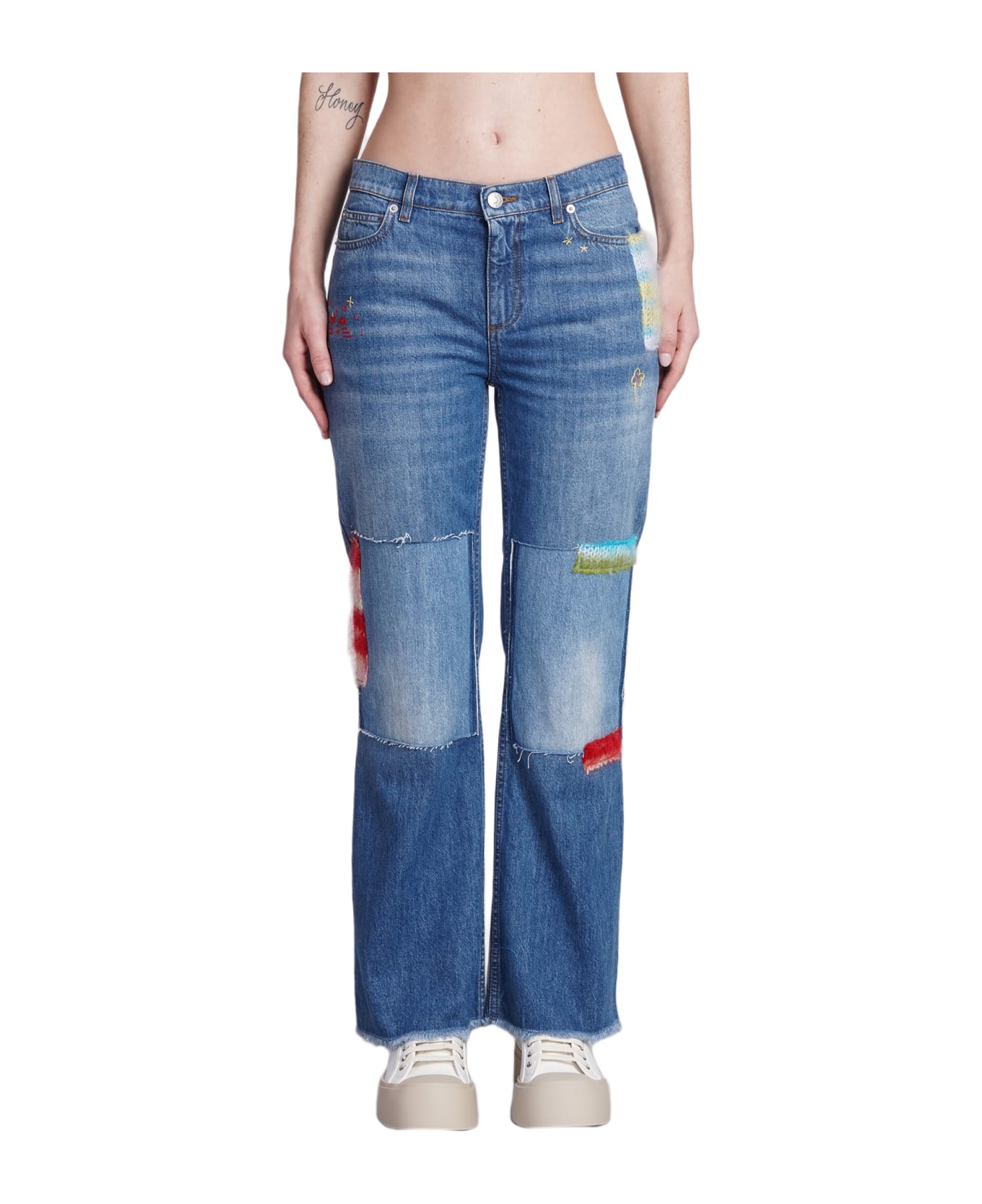 Marni Jeans In Blue Cotton - BLUE MIX デニム