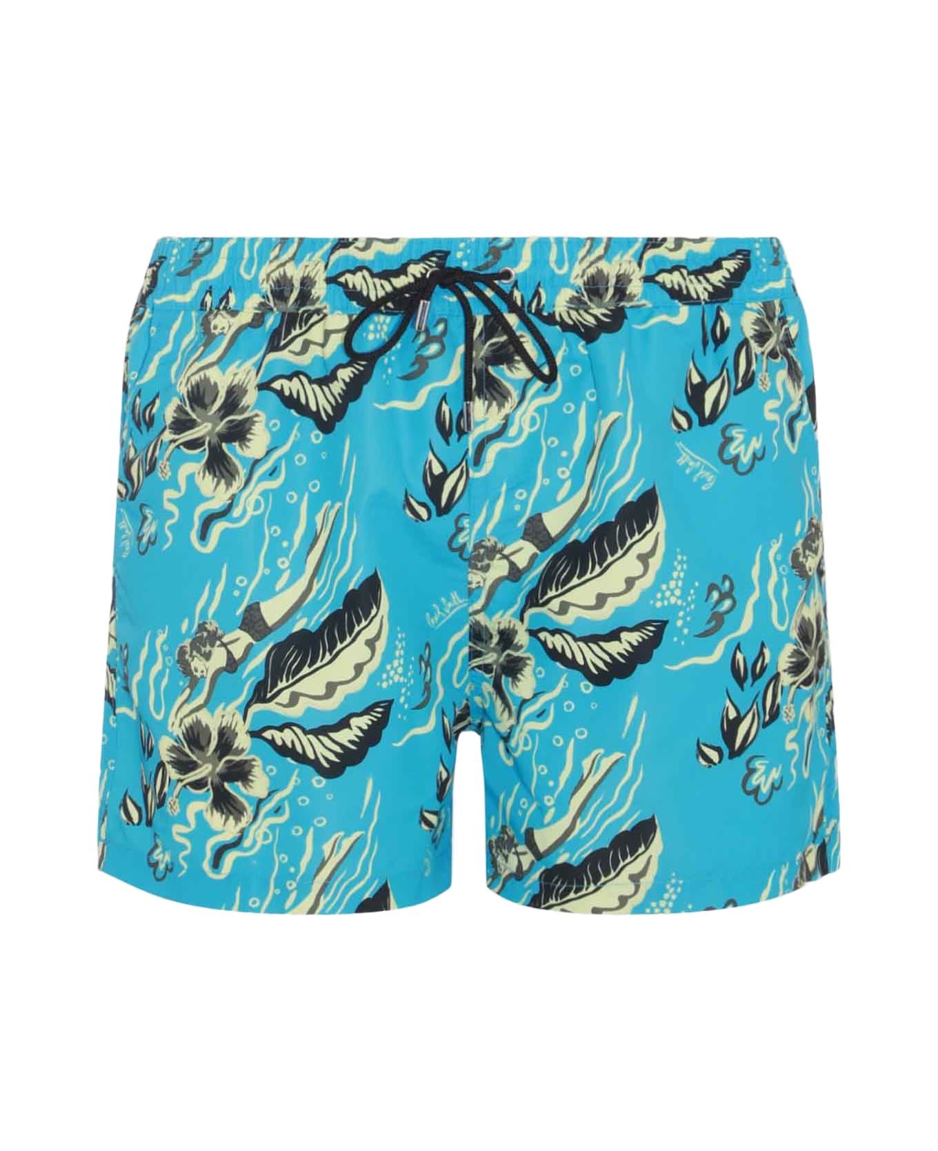 Paul Smith Light Blue Multicolour Swim Shorts - Blue 水着