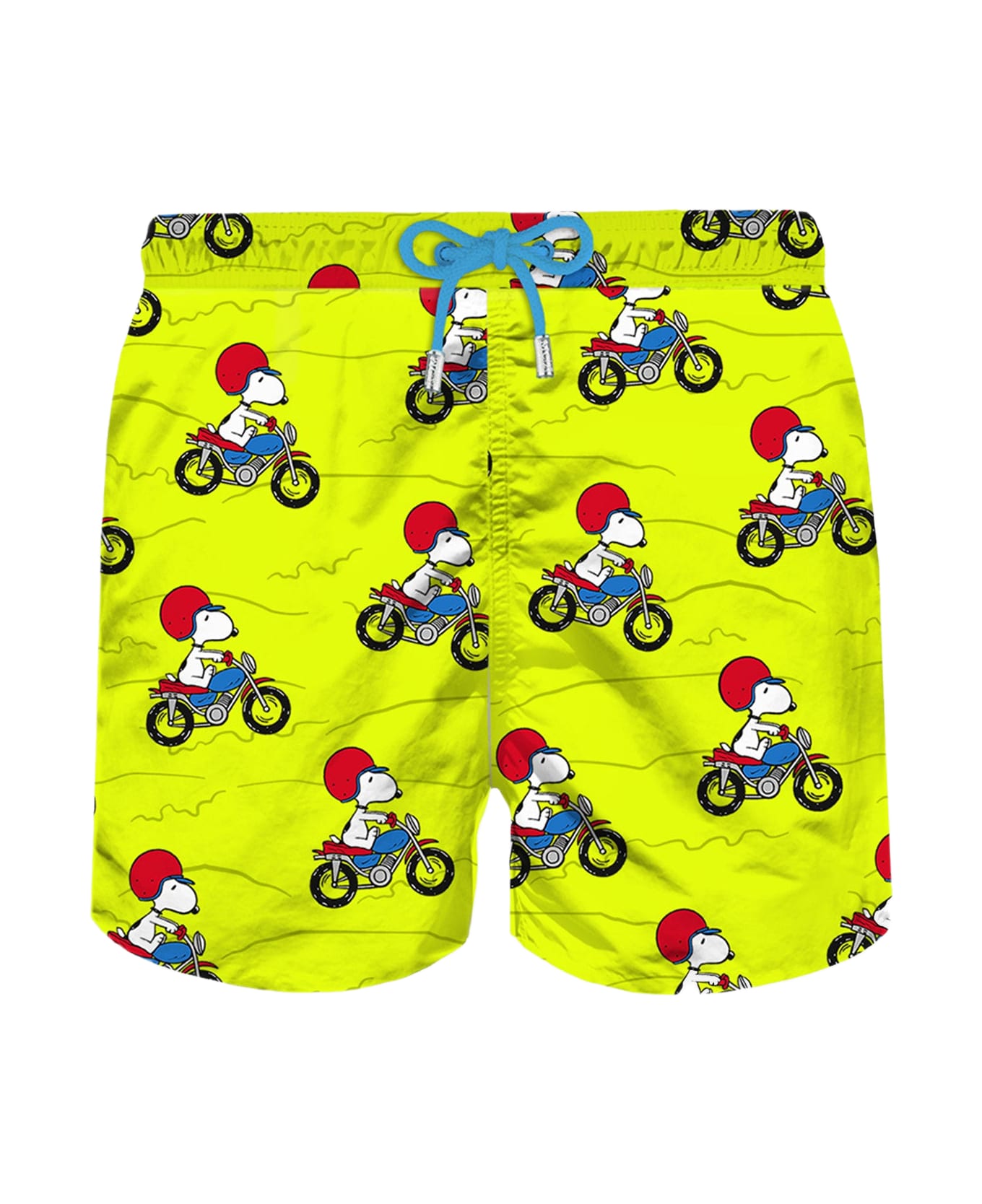 MC2 Saint Barth Man Light Fabric Swim Shorts With Snoopy Print | Peanuts® Special Edition - FLUO