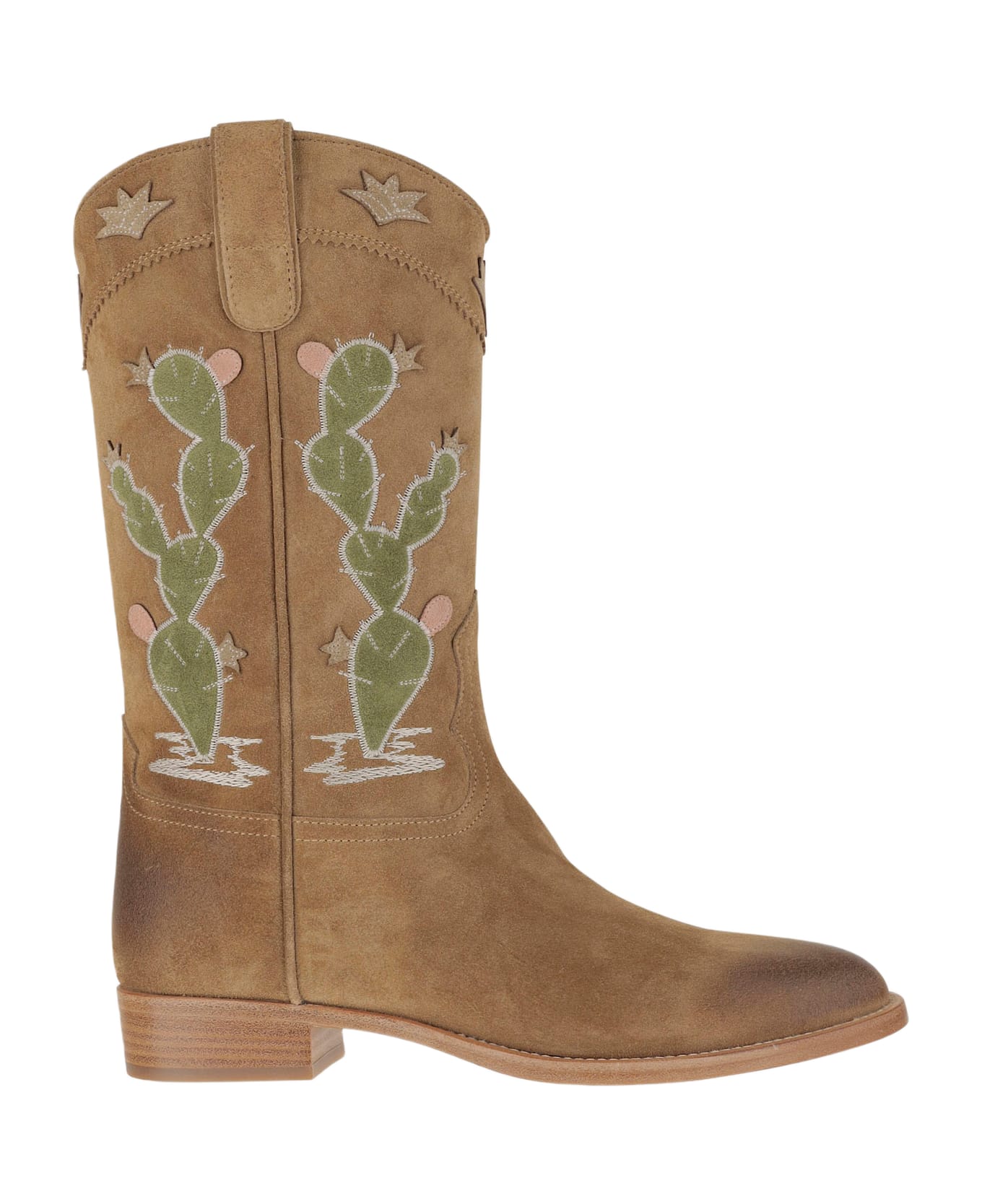 Sartore Western Suede Boot - Red