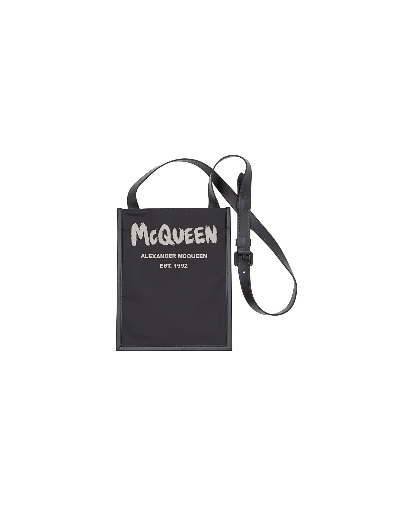 Alexander McQueen Crossbody 'graffiti' Bag - Black
