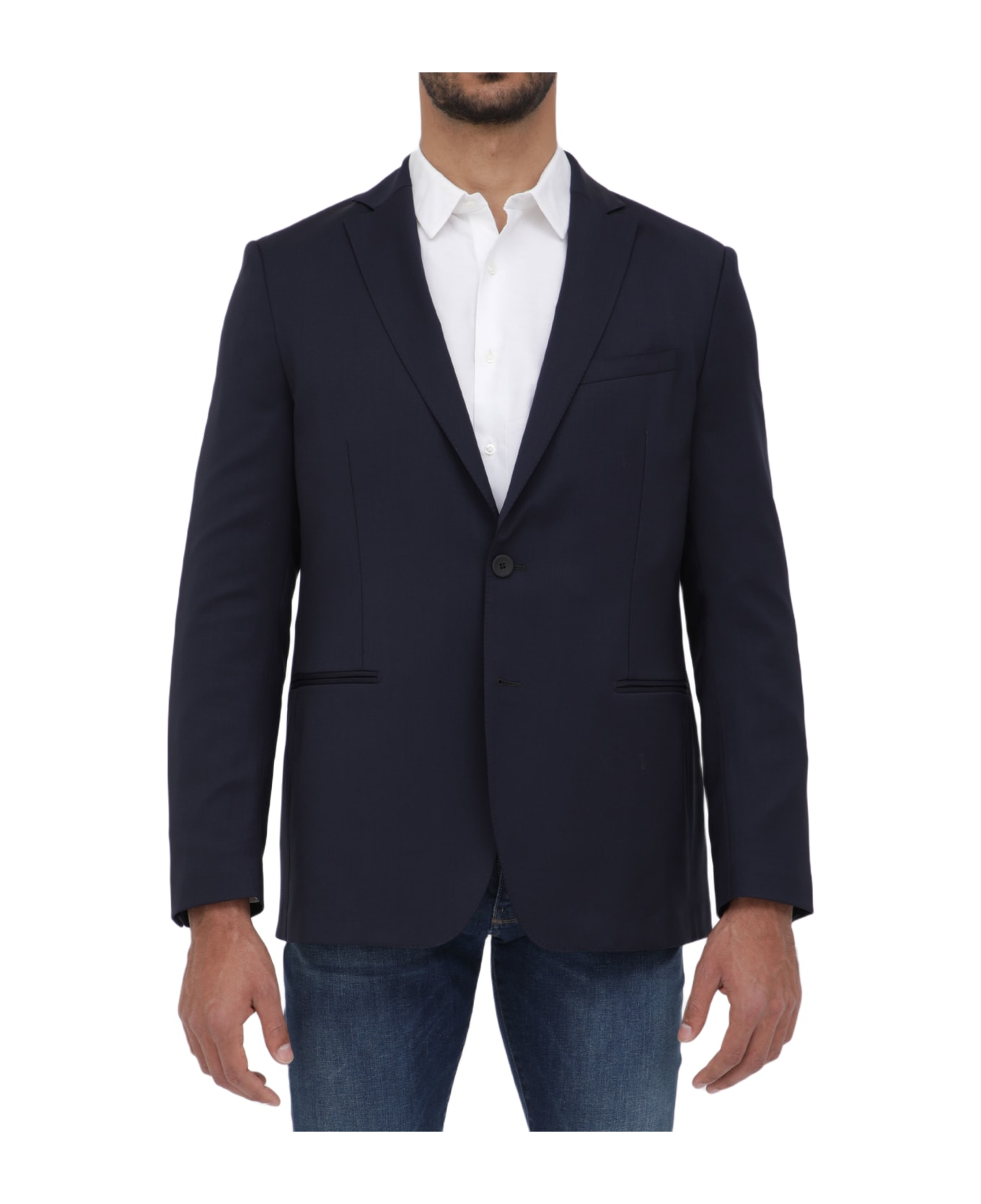 Tonello Blue Wool Jacket - BLUE ジャケット