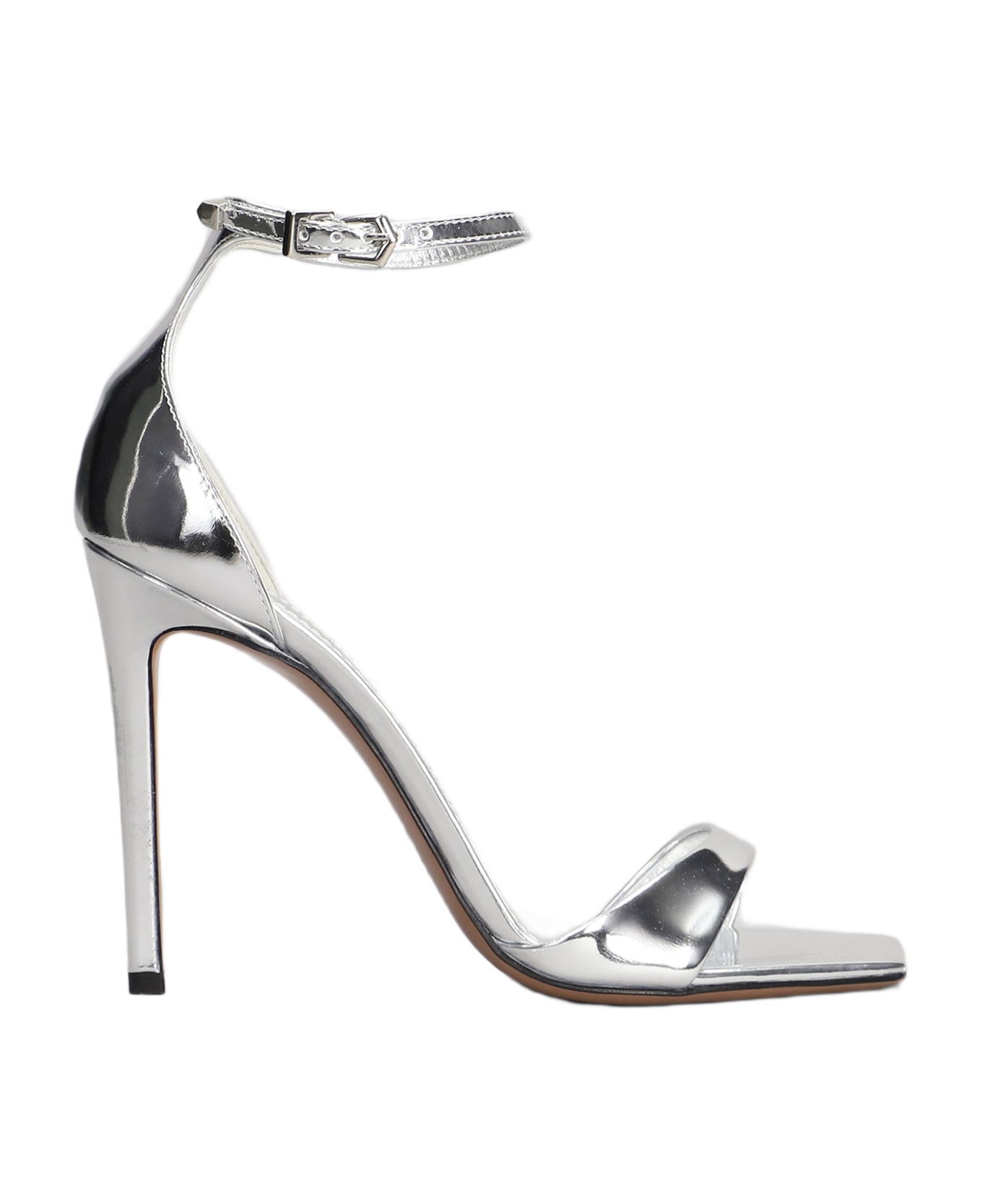 Paris Texas Sandals In Silver Leather - silver