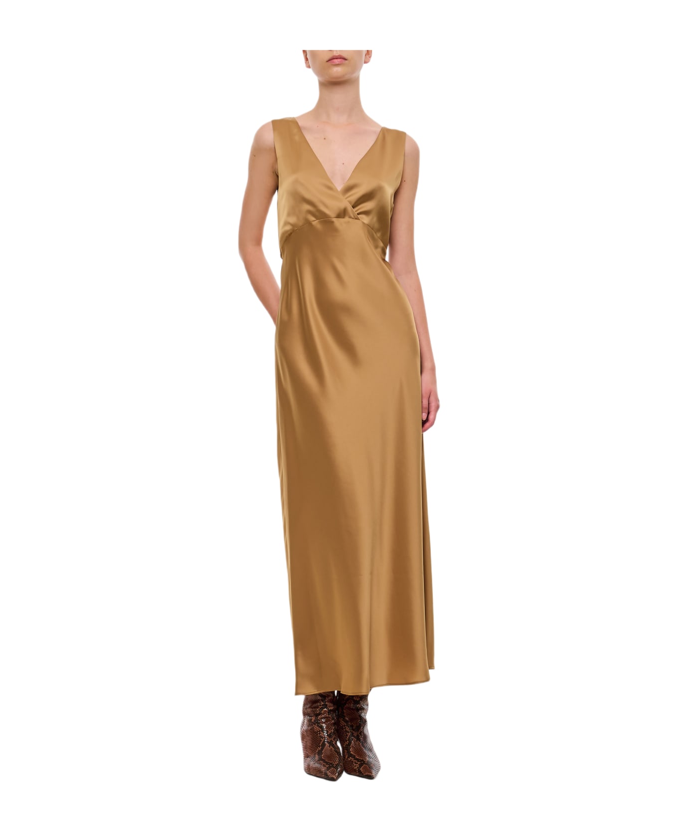 Max Mara Lazio Silk Dress - Beige