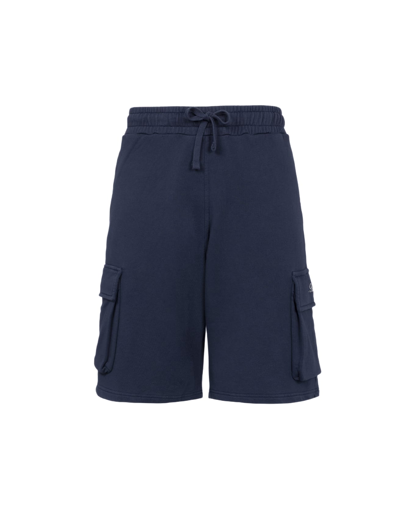 MC2 Saint Barth Man Navy Blue Cargo Short Pants Cargy - BLUE