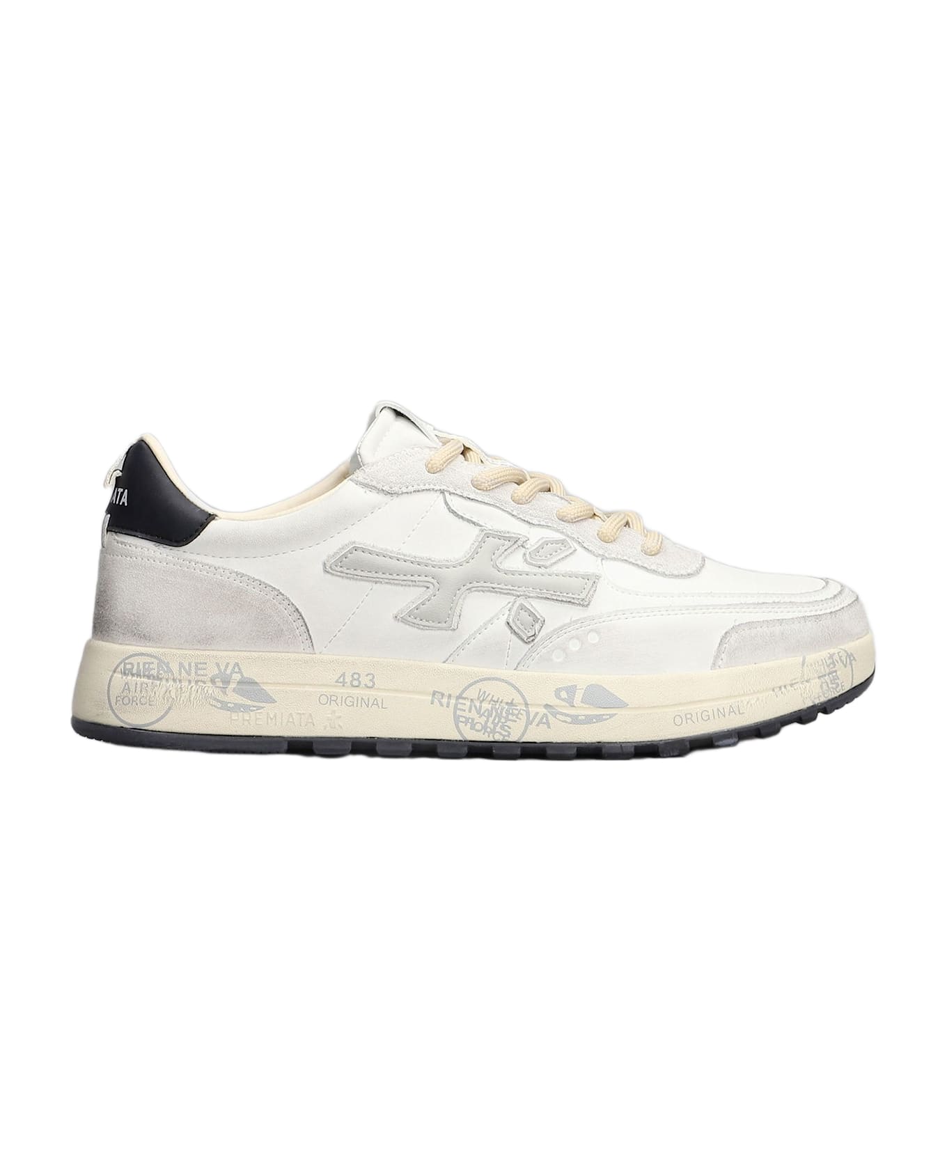 Premiata Nous Sneakers In White Leather - white