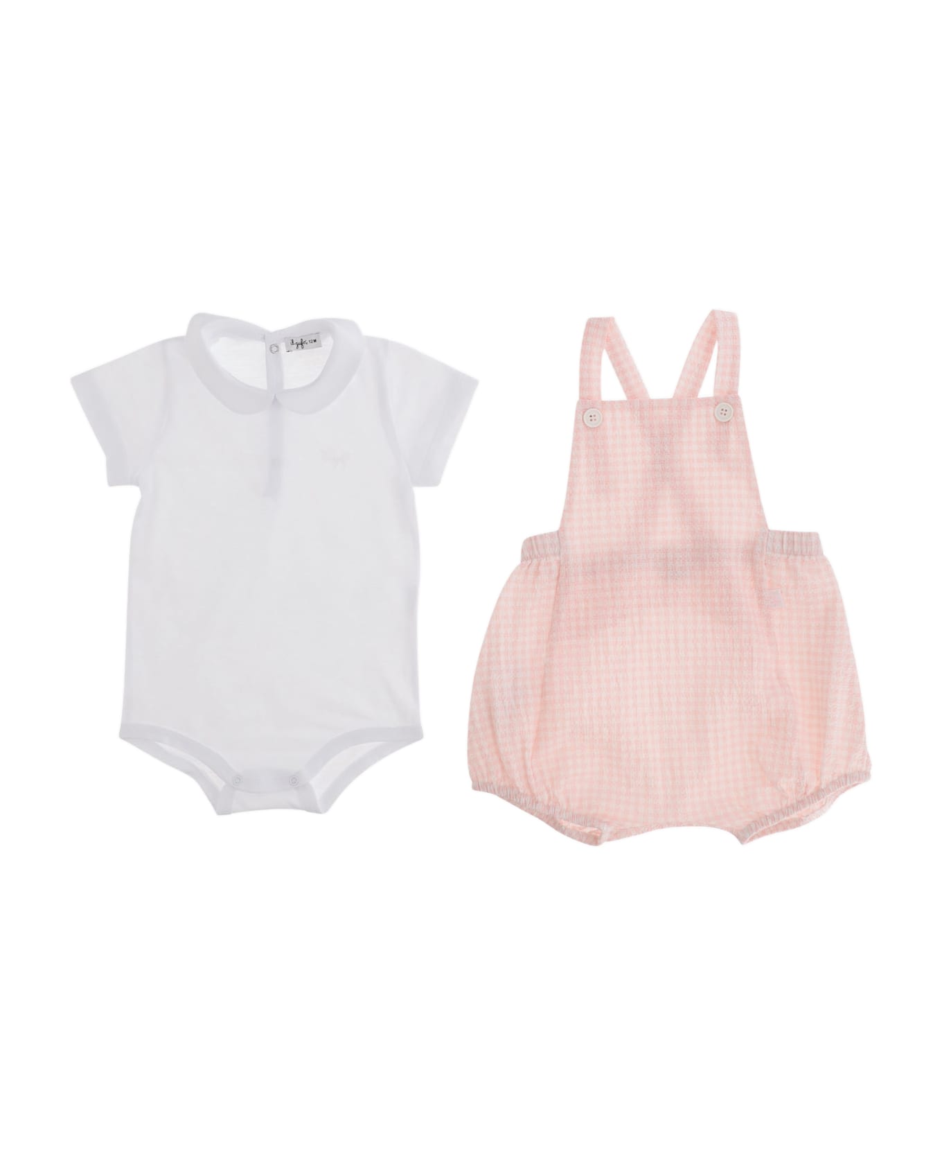 Il Gufo Jumpsuit And Bodysuit Set - Pink