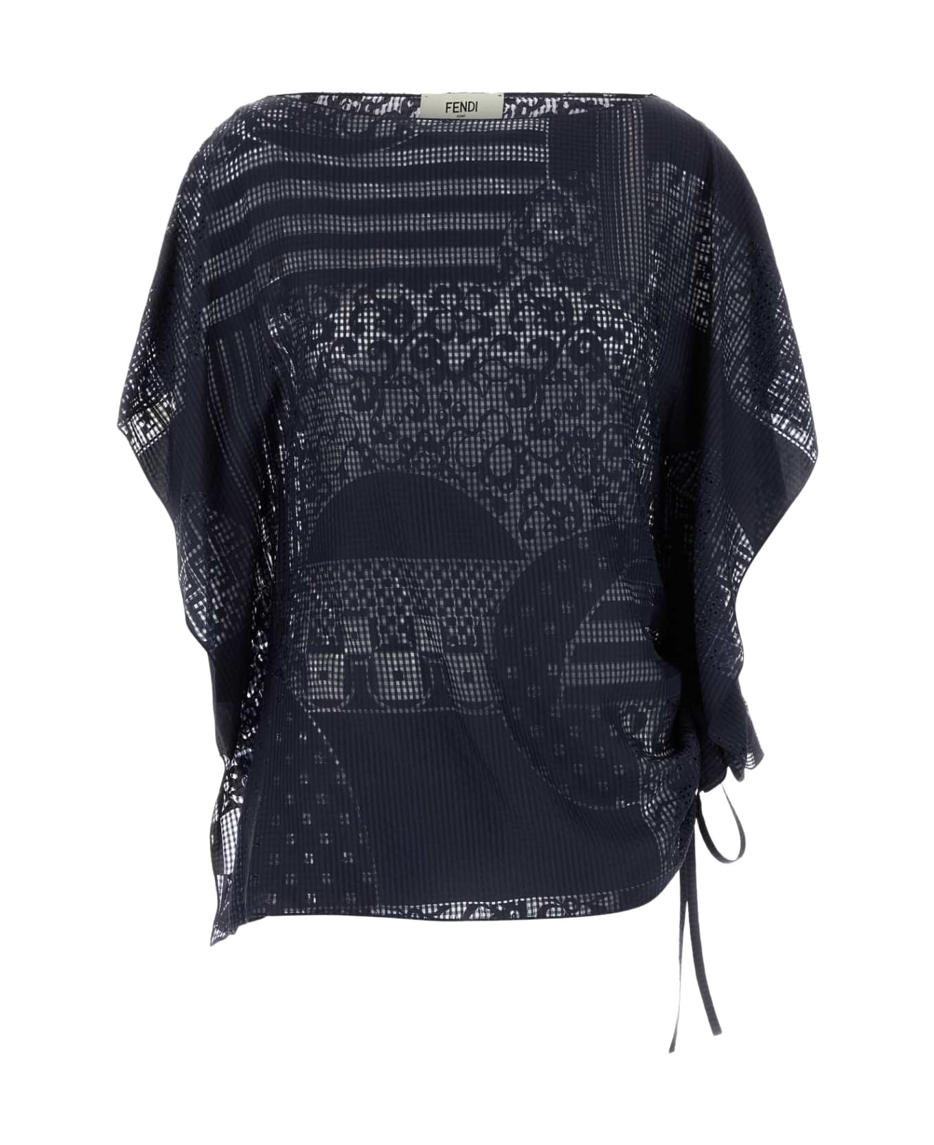 Fendi Navy Blue Viscose Blend Top - BLU
