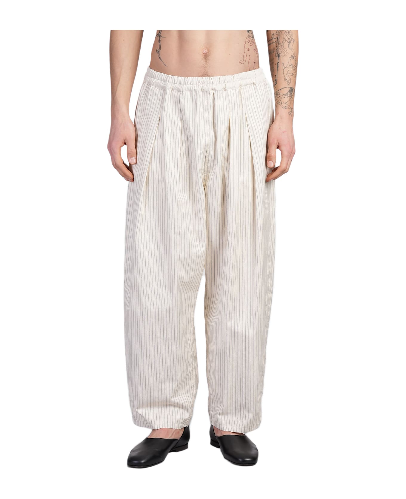 Maison Margiela Pants In Beige Cotton - beige