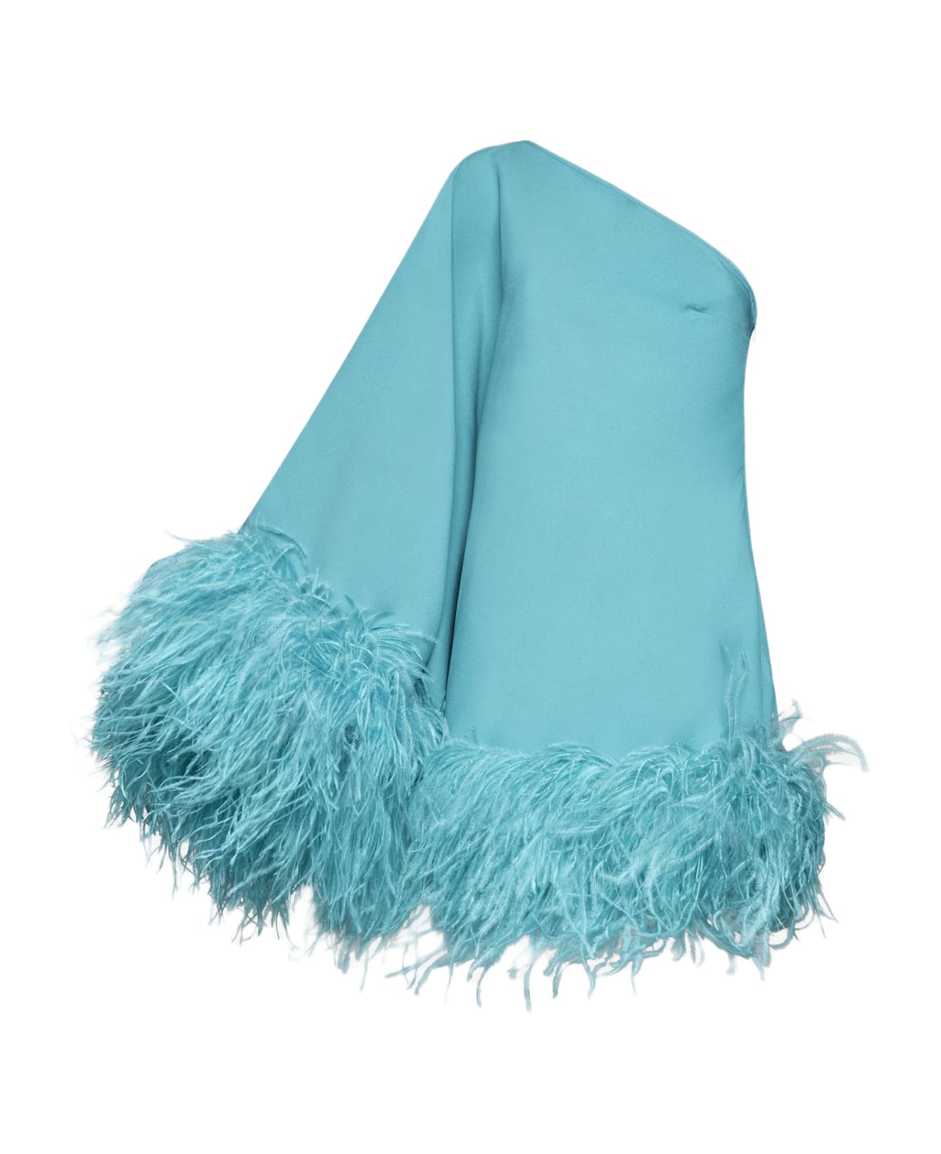 Taller Marmo Ubud Feathered Viscose-blend Dress - Azzurro