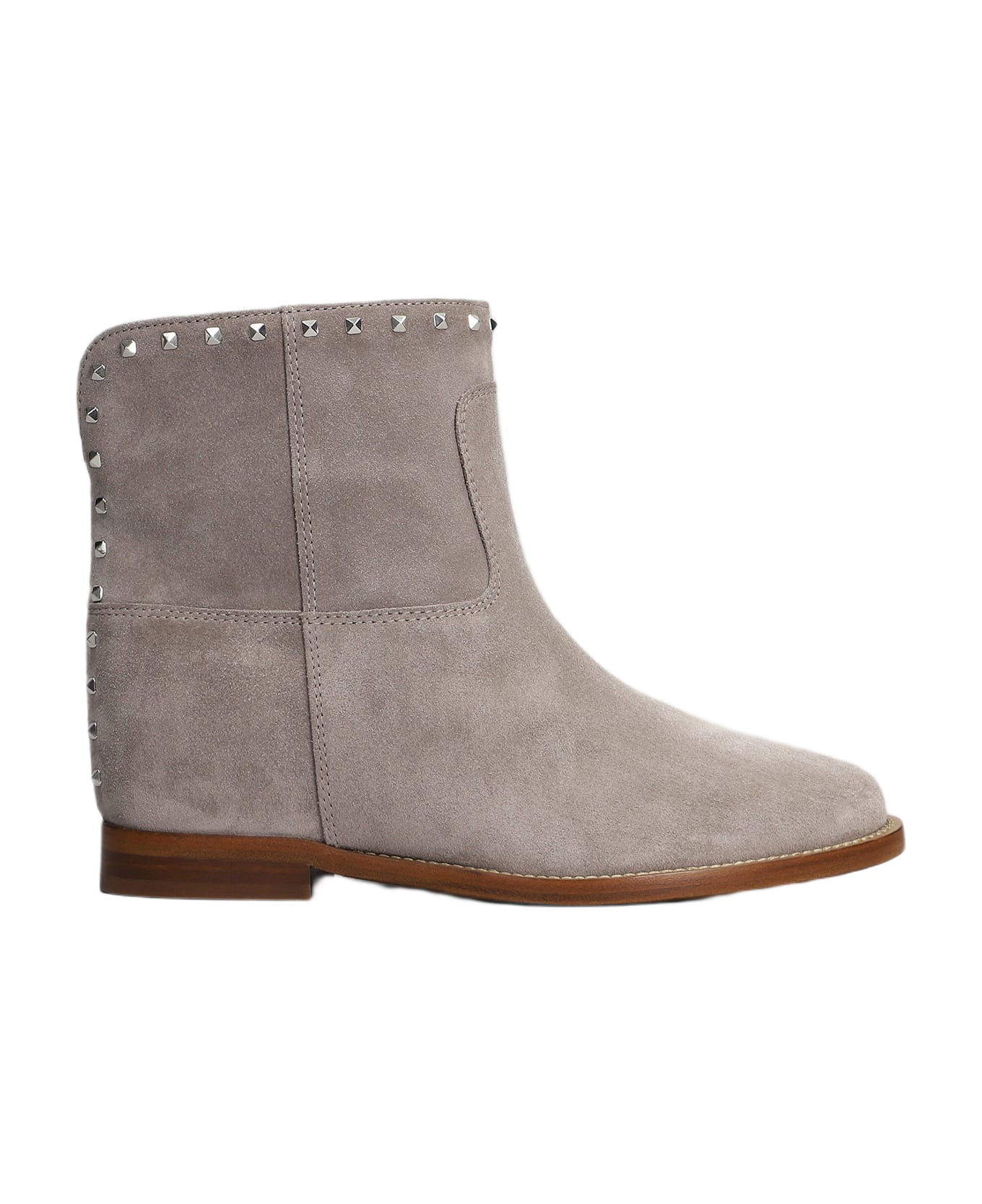 Via Roma 15 Ankle Boots Inside Wedge In Taupe Suede - taupe ブーツ