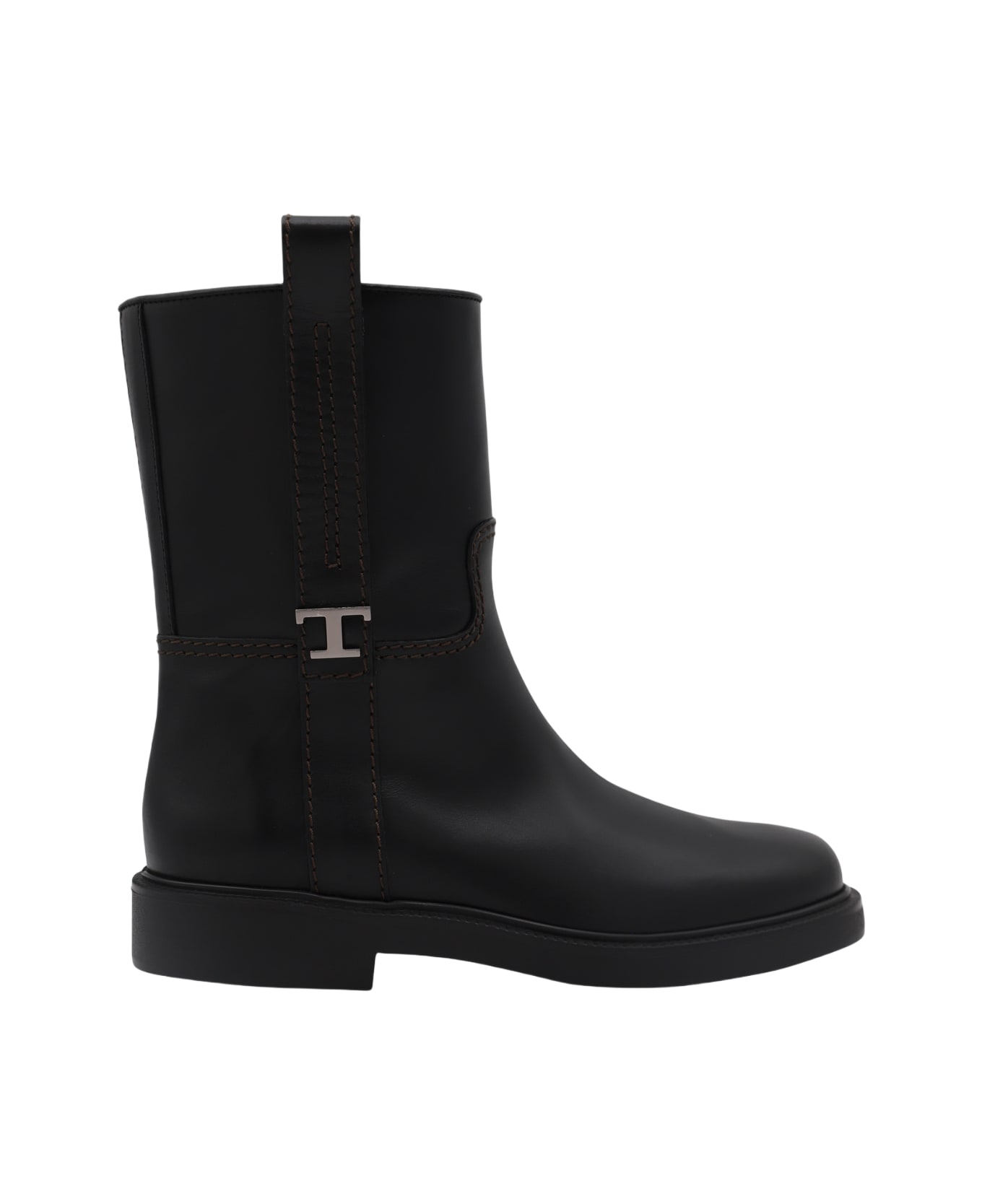 Tod's Black Leather Boots - Black