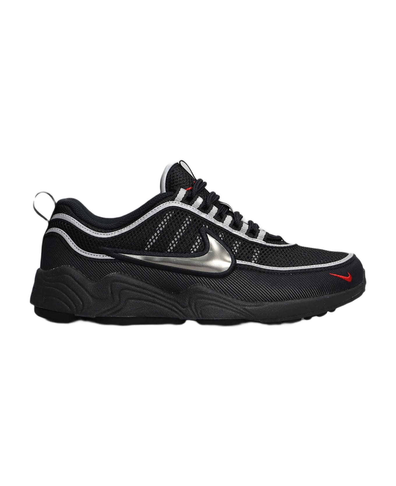 Nike Air Zoom Spiridon Sneakers In Black Leather And Fabric - black