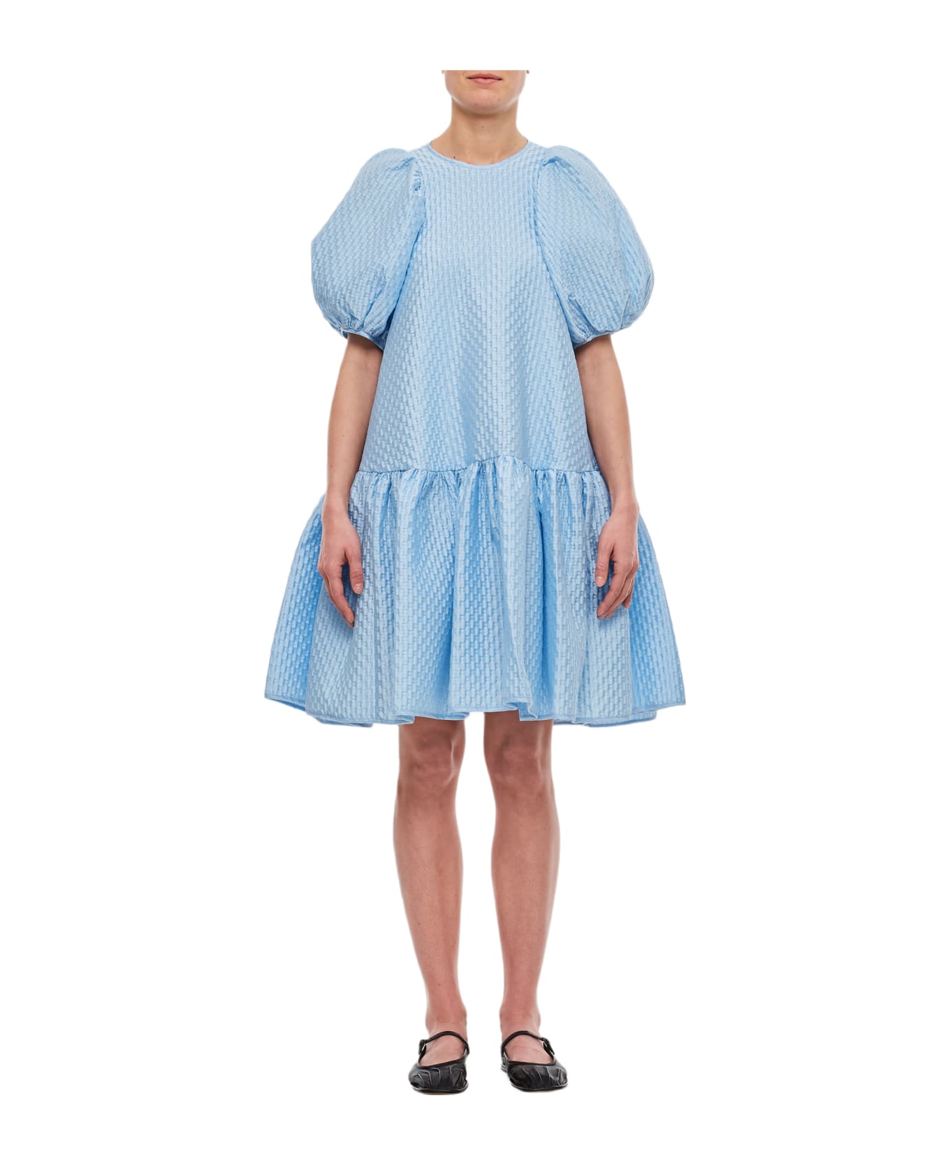 Cecilie Bahnsen Alexa Synthetic Mini Dress - Clear Blue