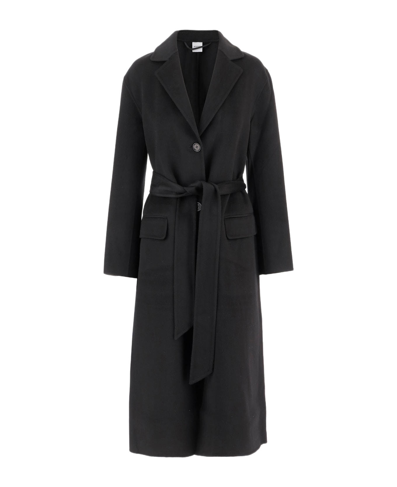 Aspesi Single-breasted Wool Coat - Black