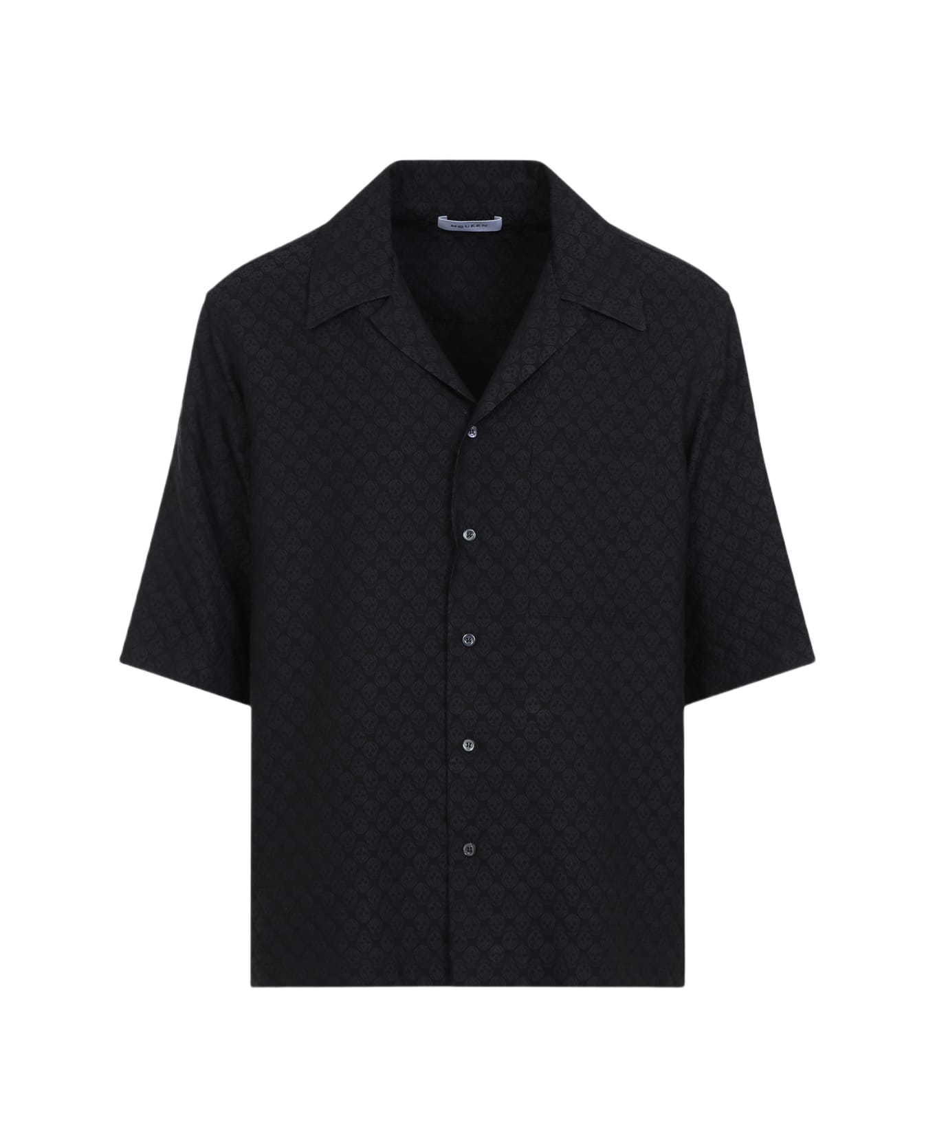 Alexander McQueen Camp Collar Hawaiian Shirt - Black Black