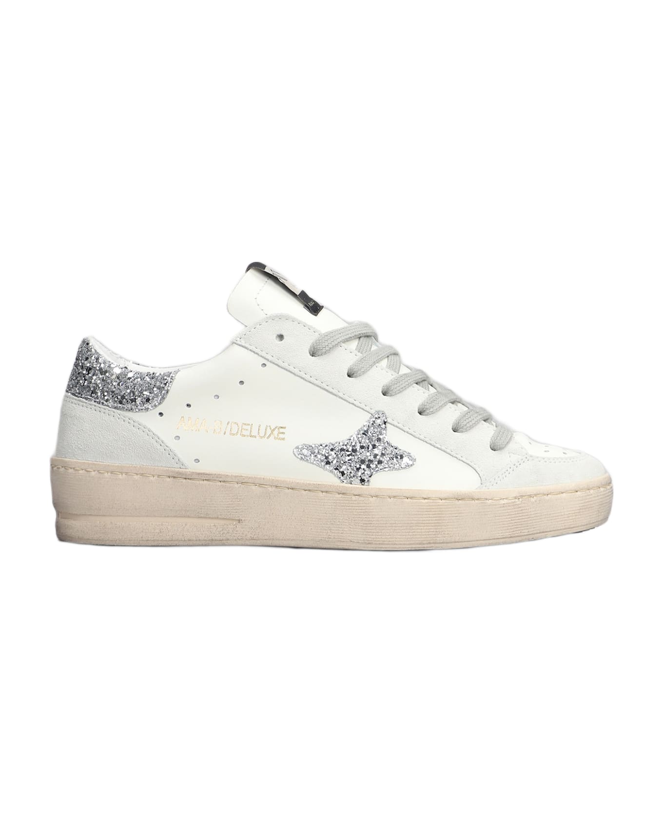 AMA-BRAND Sneakers In White Suede And Leather - white スニーカー