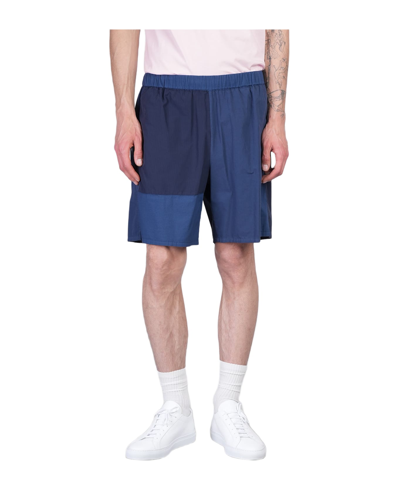 Mauro Grifoni Shorts In Blue Cotton - blue