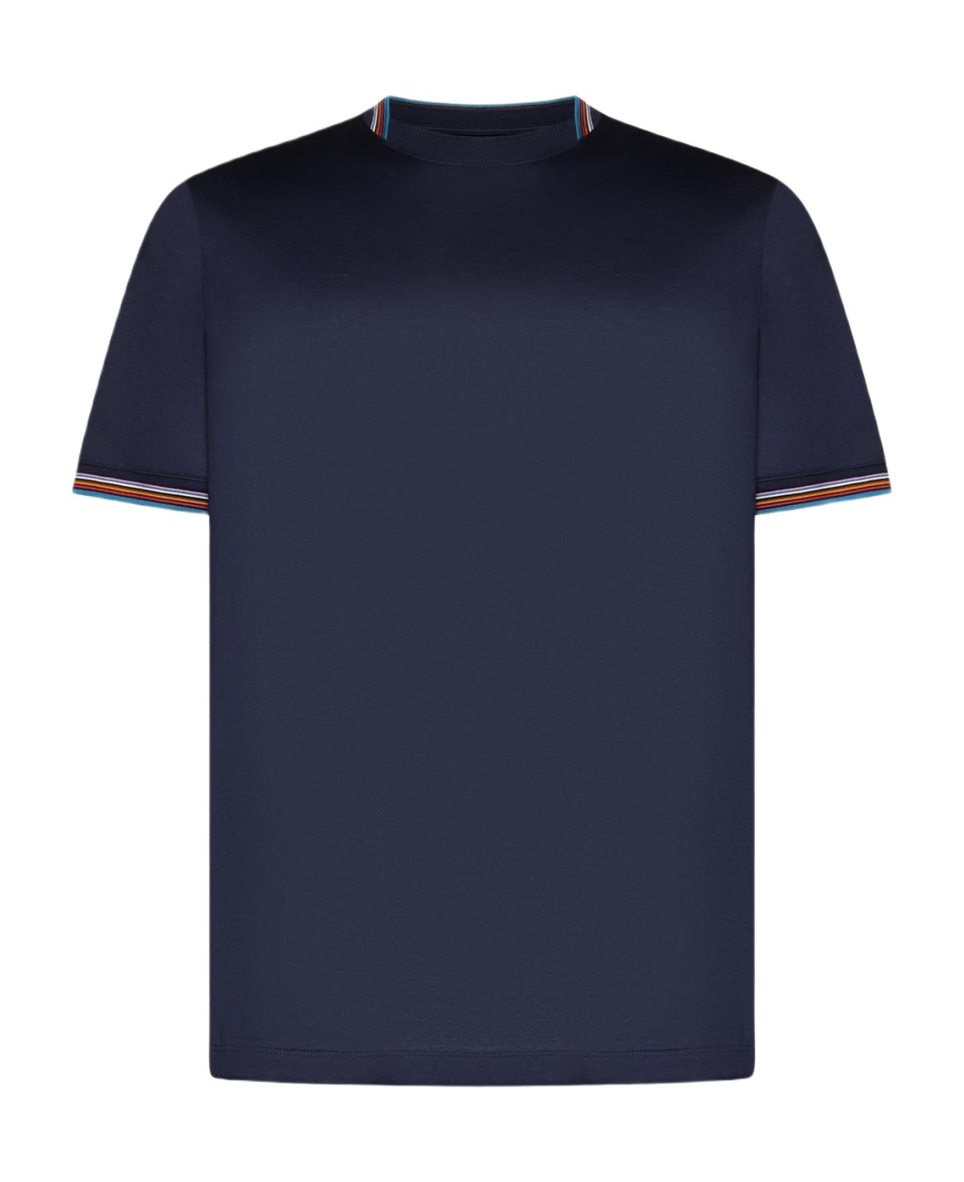 Paul Smith Stripe Detail Cotton T-shirt - NAVY シャツ