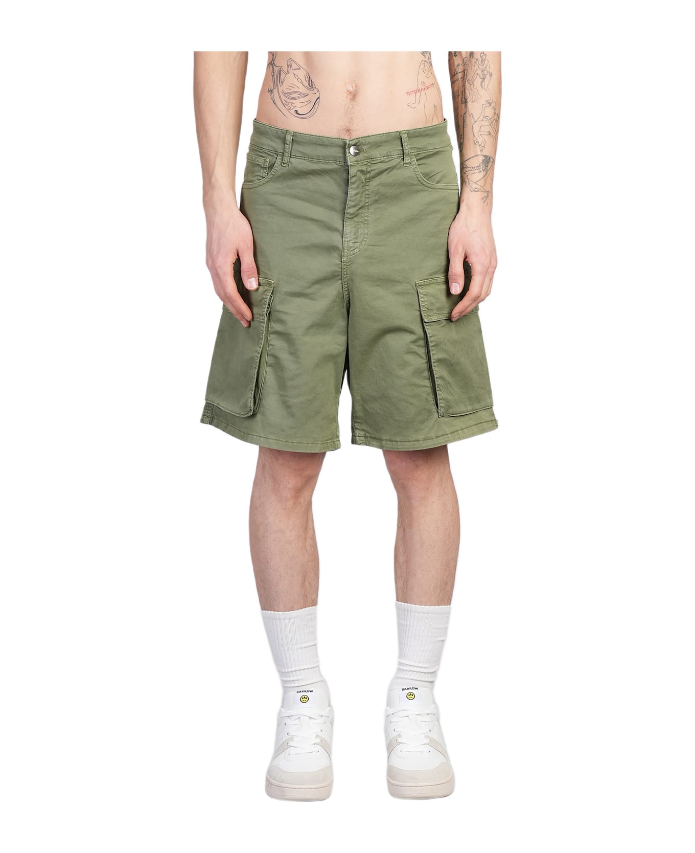 Barrow Shorts In Green Cotton - green