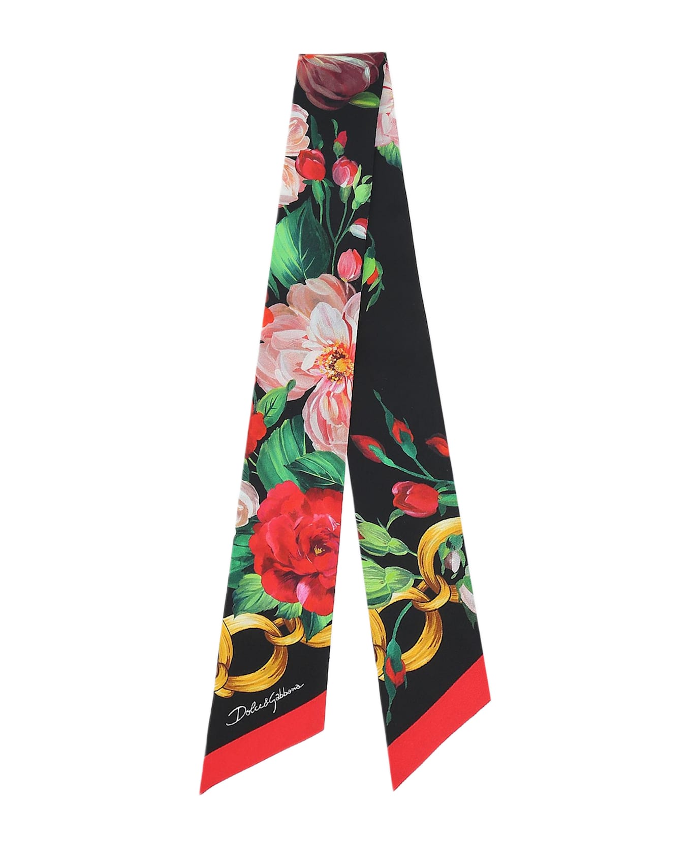 Dolce & Gabbana Floral Print Silk Bandeau - MULTICOLOUR ヘアアクセサリー