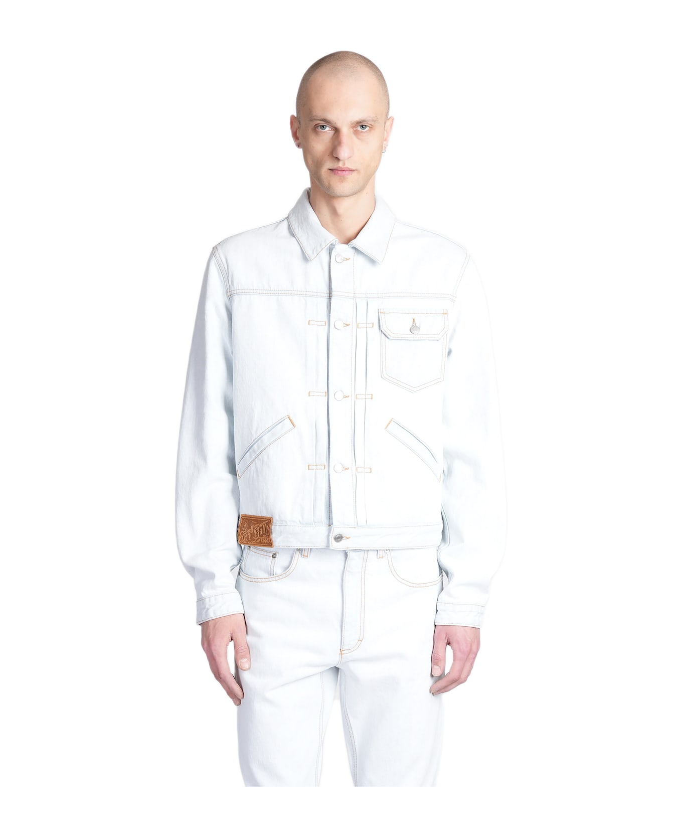 Bally Denim Jackets In Cyan Cotton - cyan