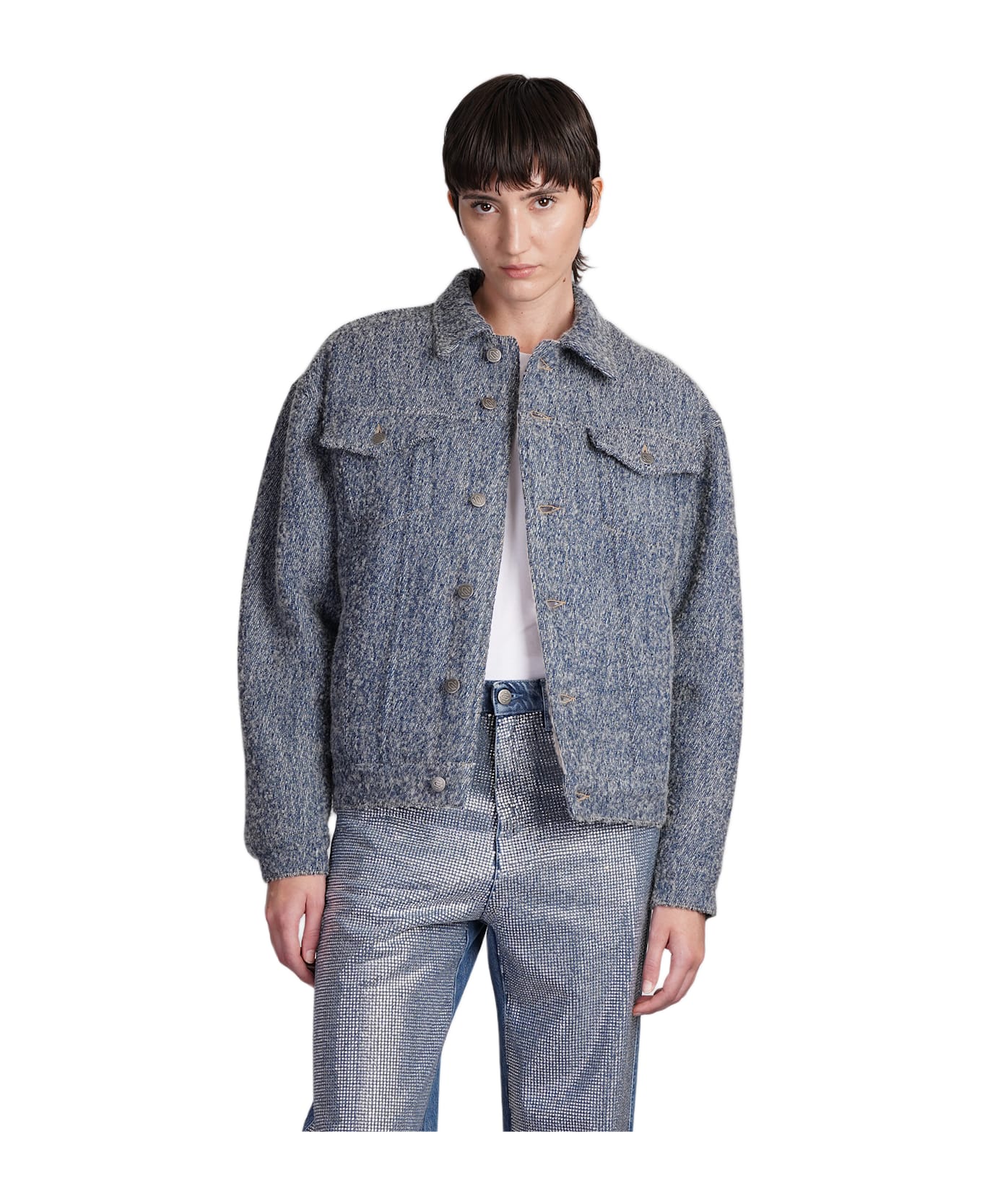 Giuseppe di Morabito Casual Jacket In Blue Cotton - blue