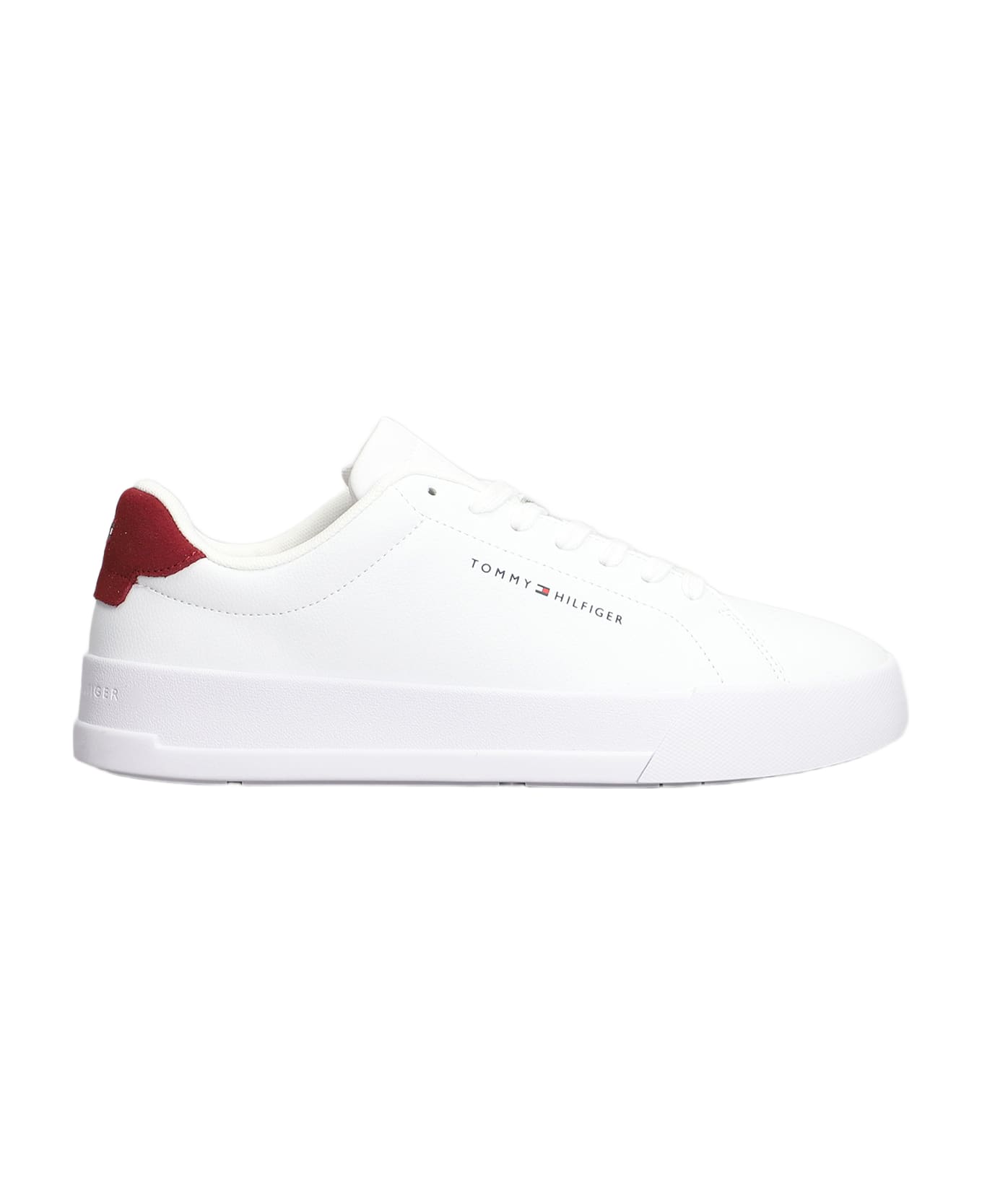 Tommy Hilfiger Sneakers In White Leather - white