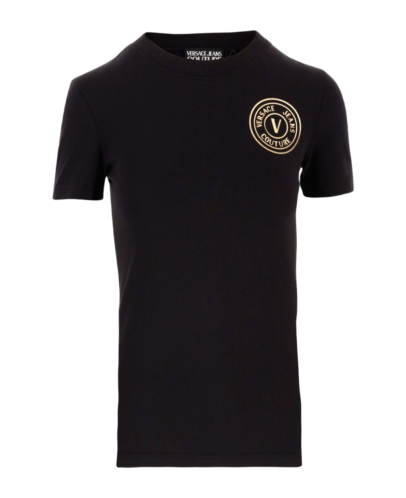 Versace Jeans Couture Stretch Cotton T-shirt With Logo