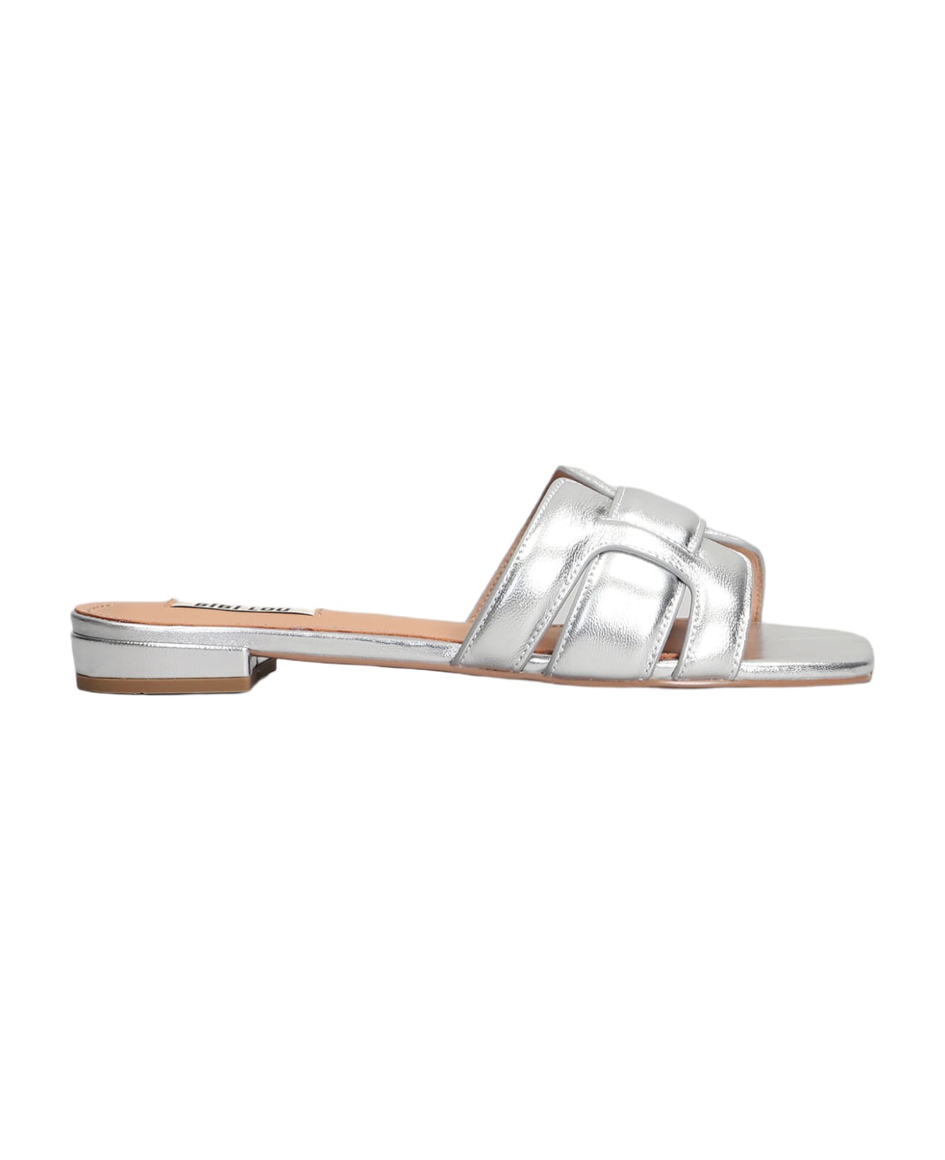 Bibi Lou Holly Flats In Silver Leather - silver