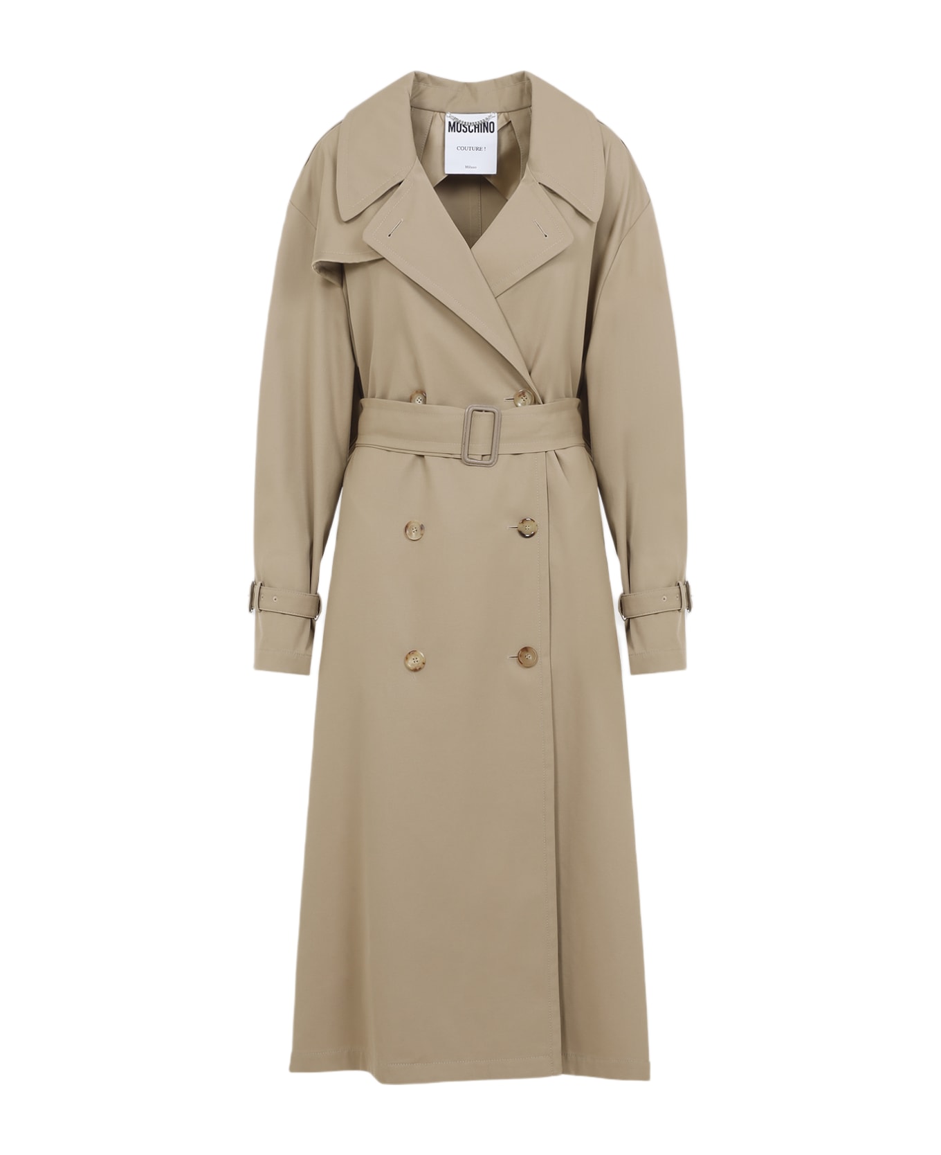 Moschino Cotton Nylon Coat - Beige