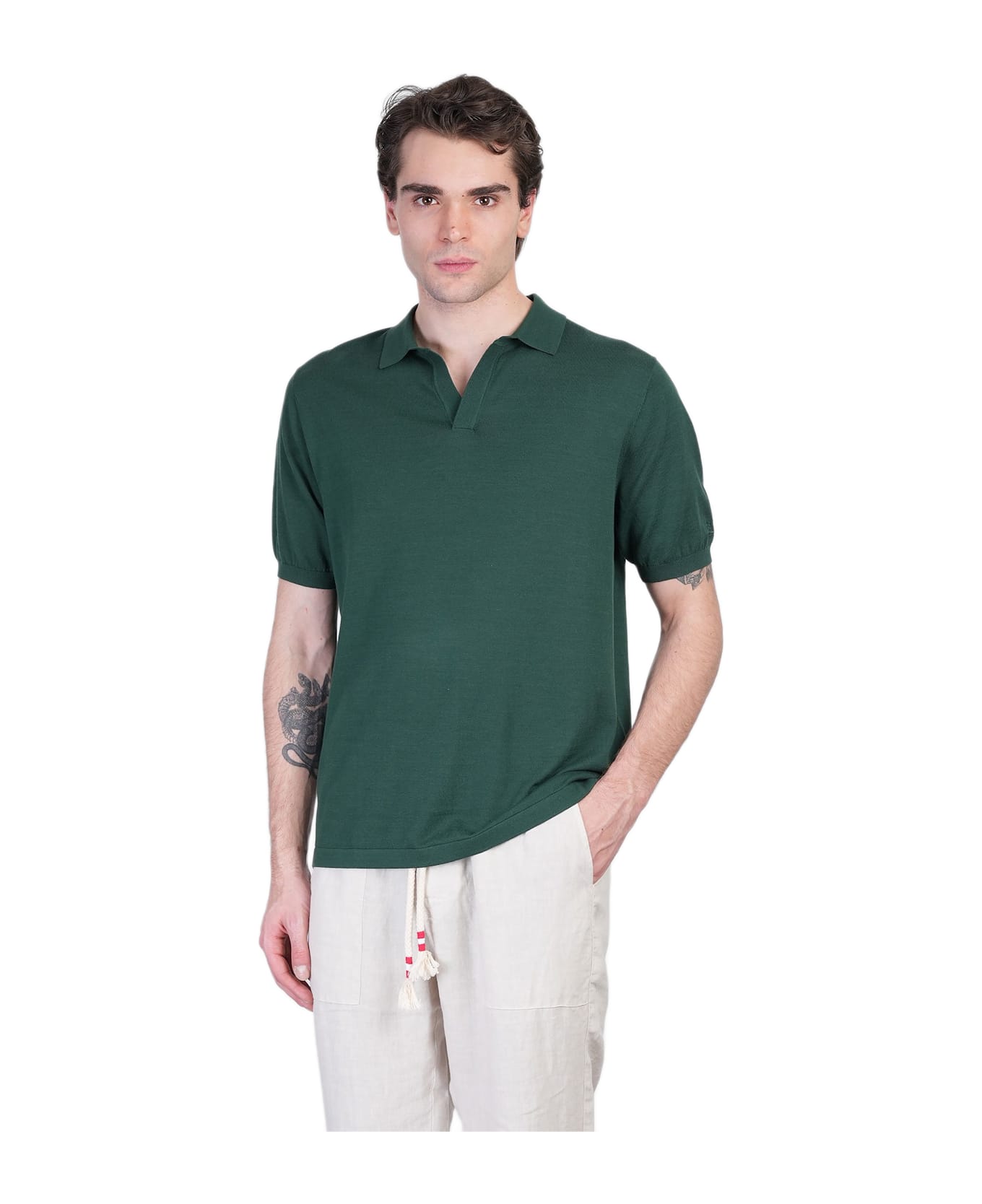 MC2 Saint Barth Solan Polo In Green Cotton - green