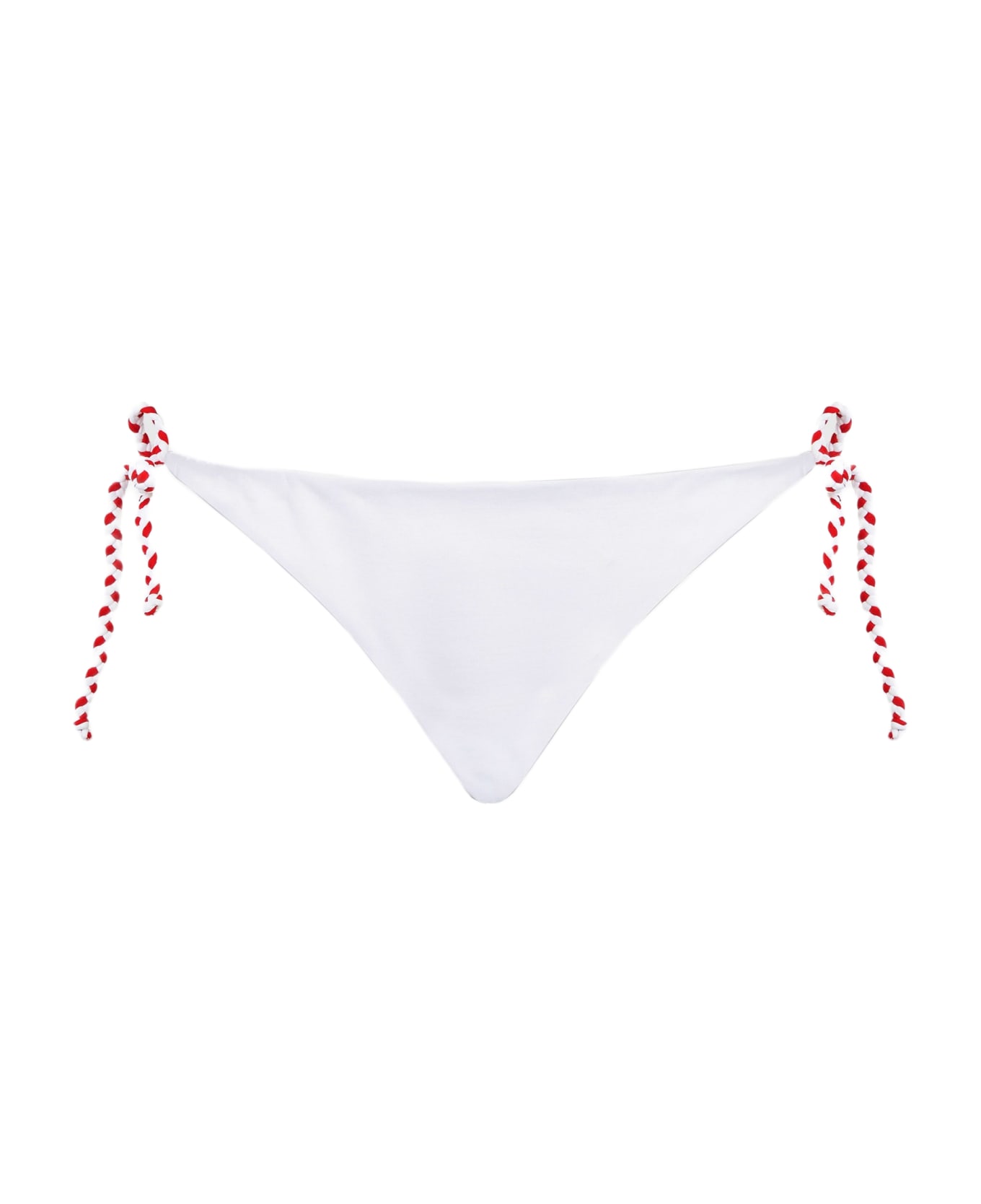 MC2 Saint Barth Woman Swim Briefs With I Love St. Barth Embroidery - WHITE