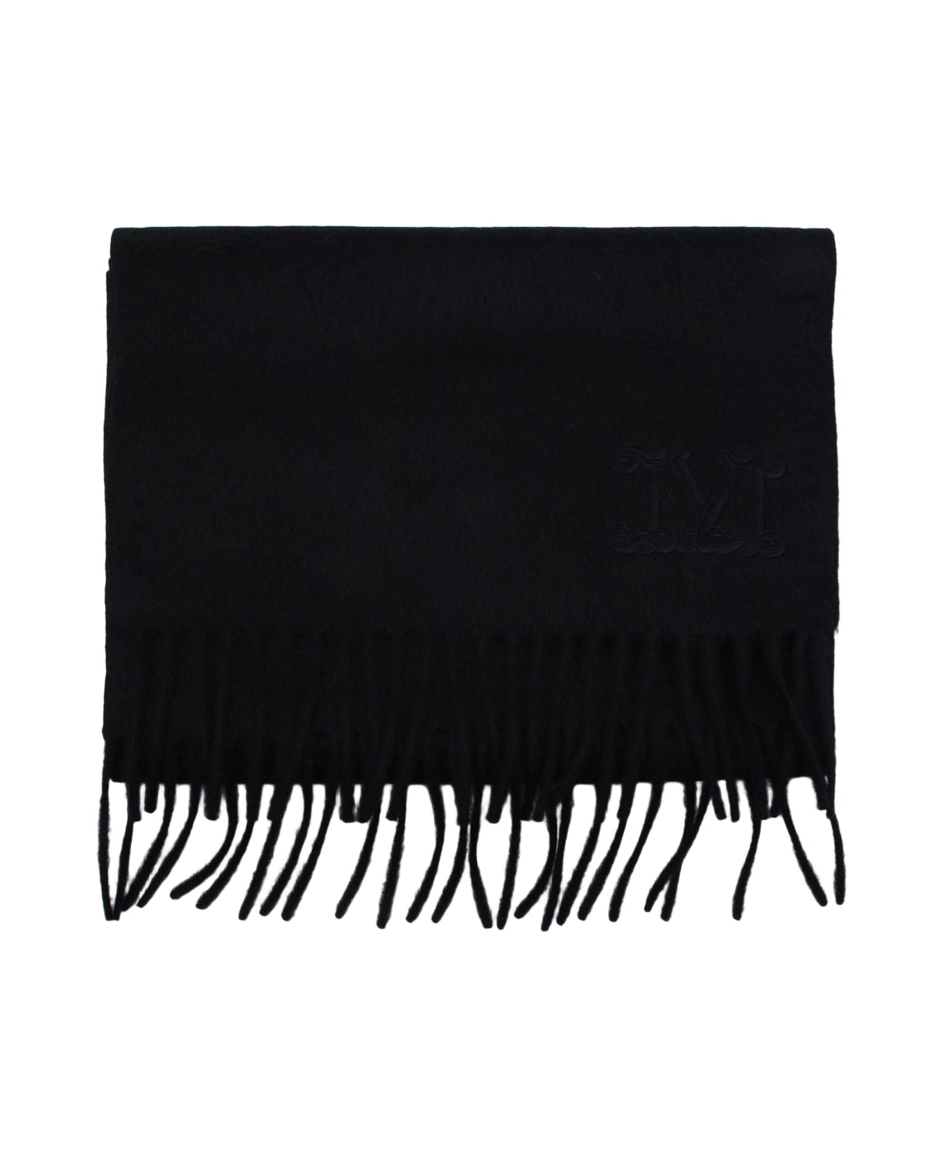 Max Mara Black Wool Scarf - Black