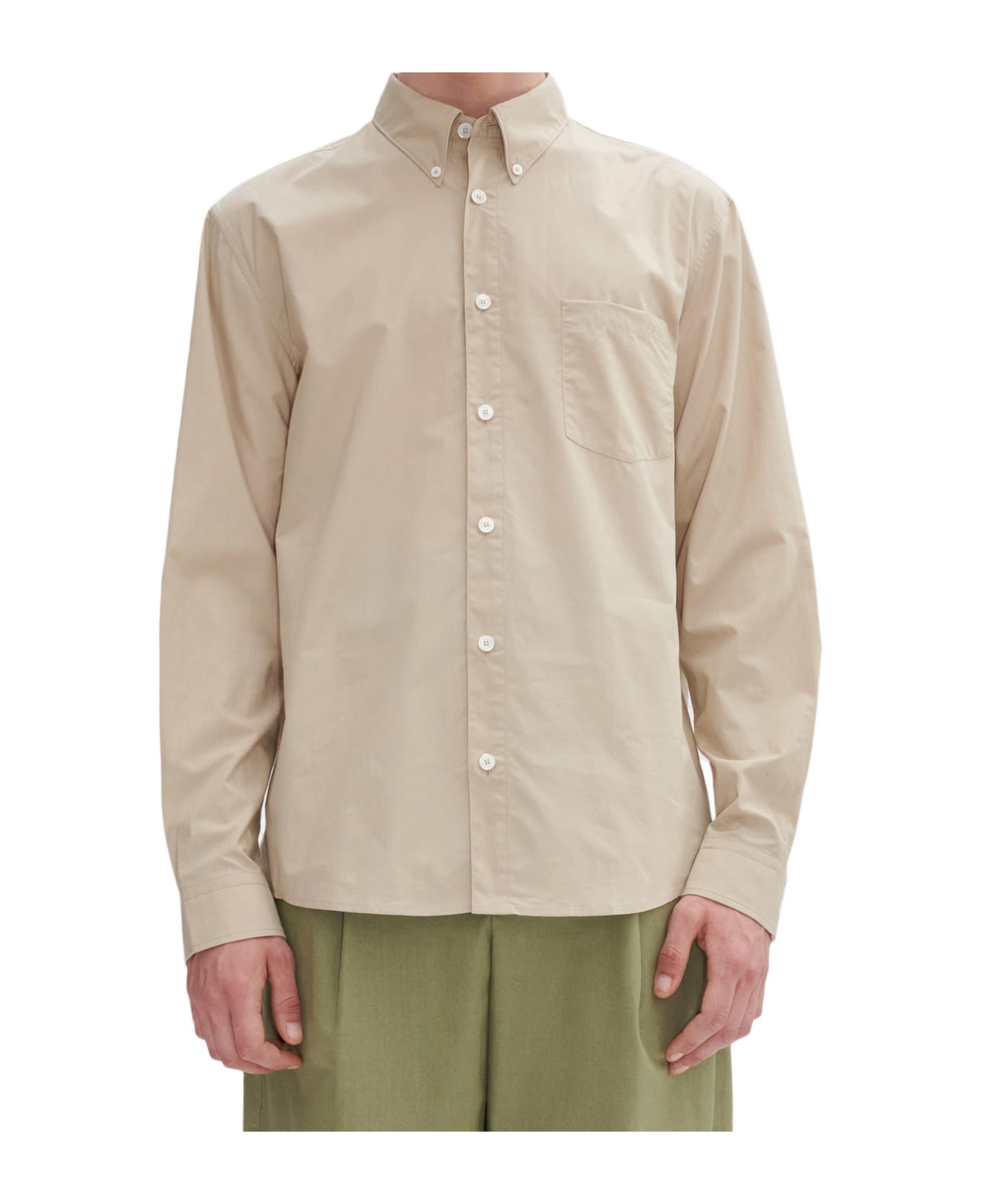 A.P.C. Chemise Cassel Logo - Beige
