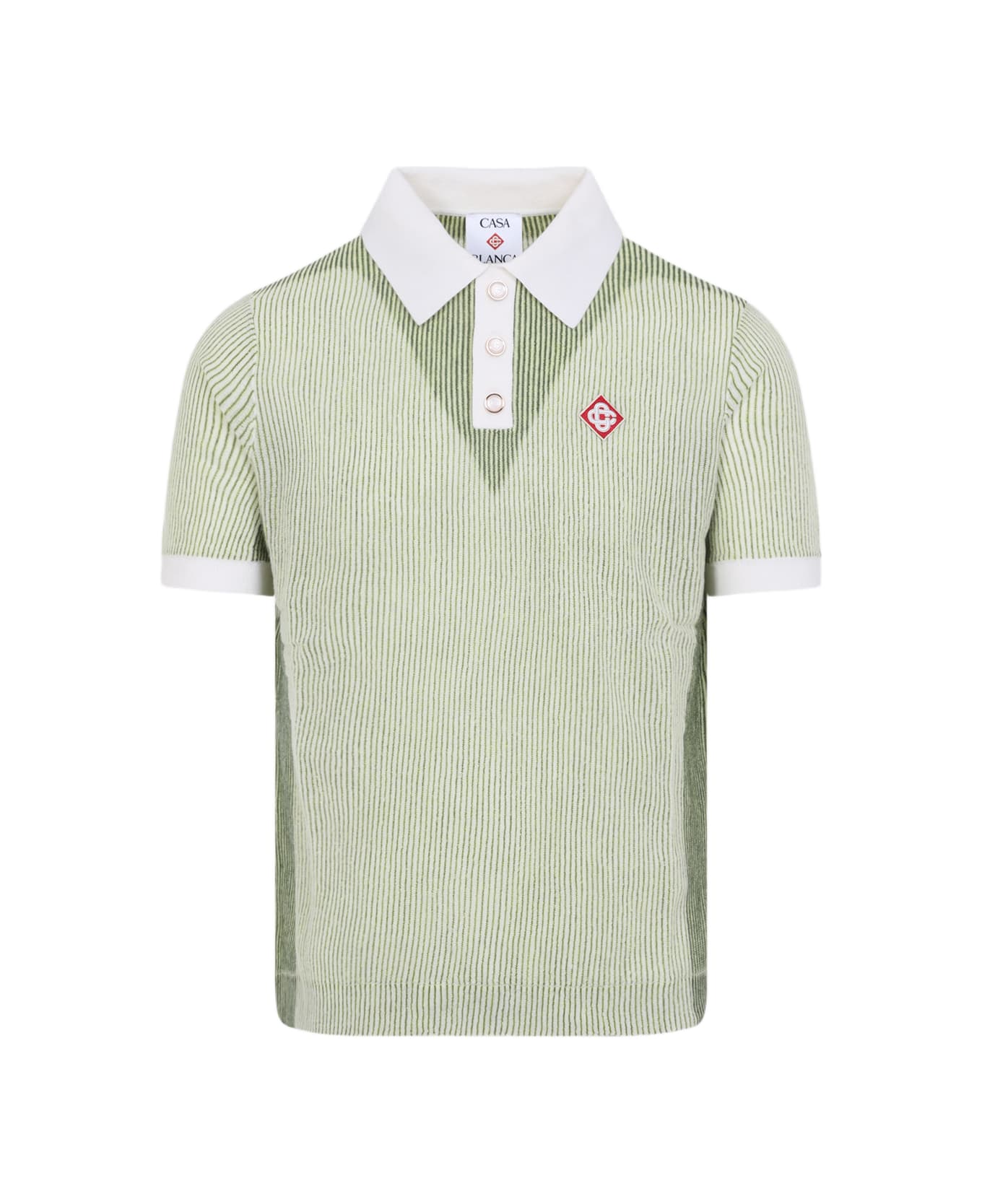 Casablanca Vertical Stripe Polo Shirt - Multi