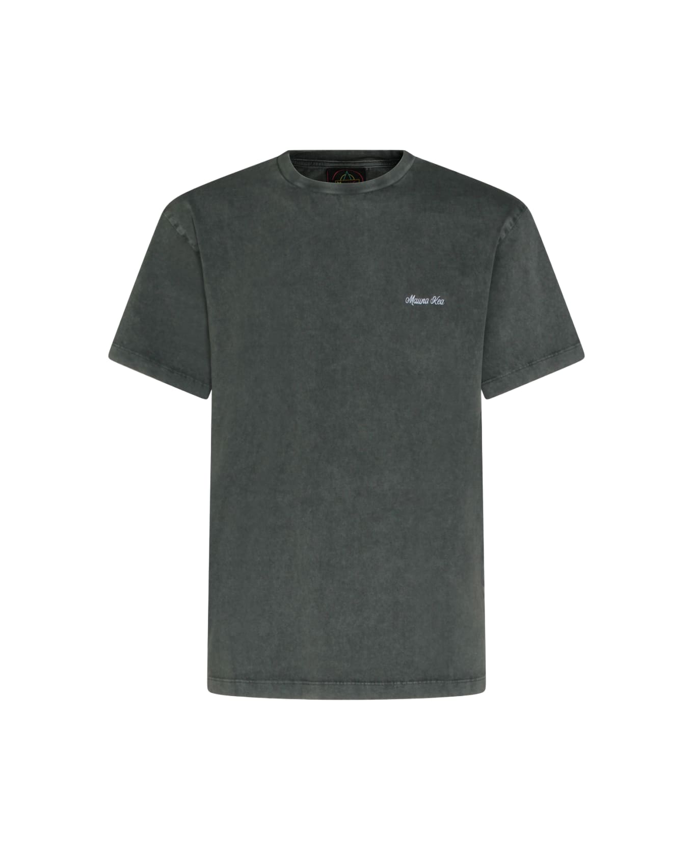 Mauna Kea Dark Grey Cotton Printed T-shirt - Black シャツ