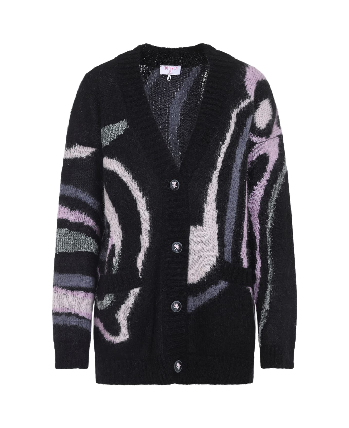 Pucci Cardigan - Black Pink